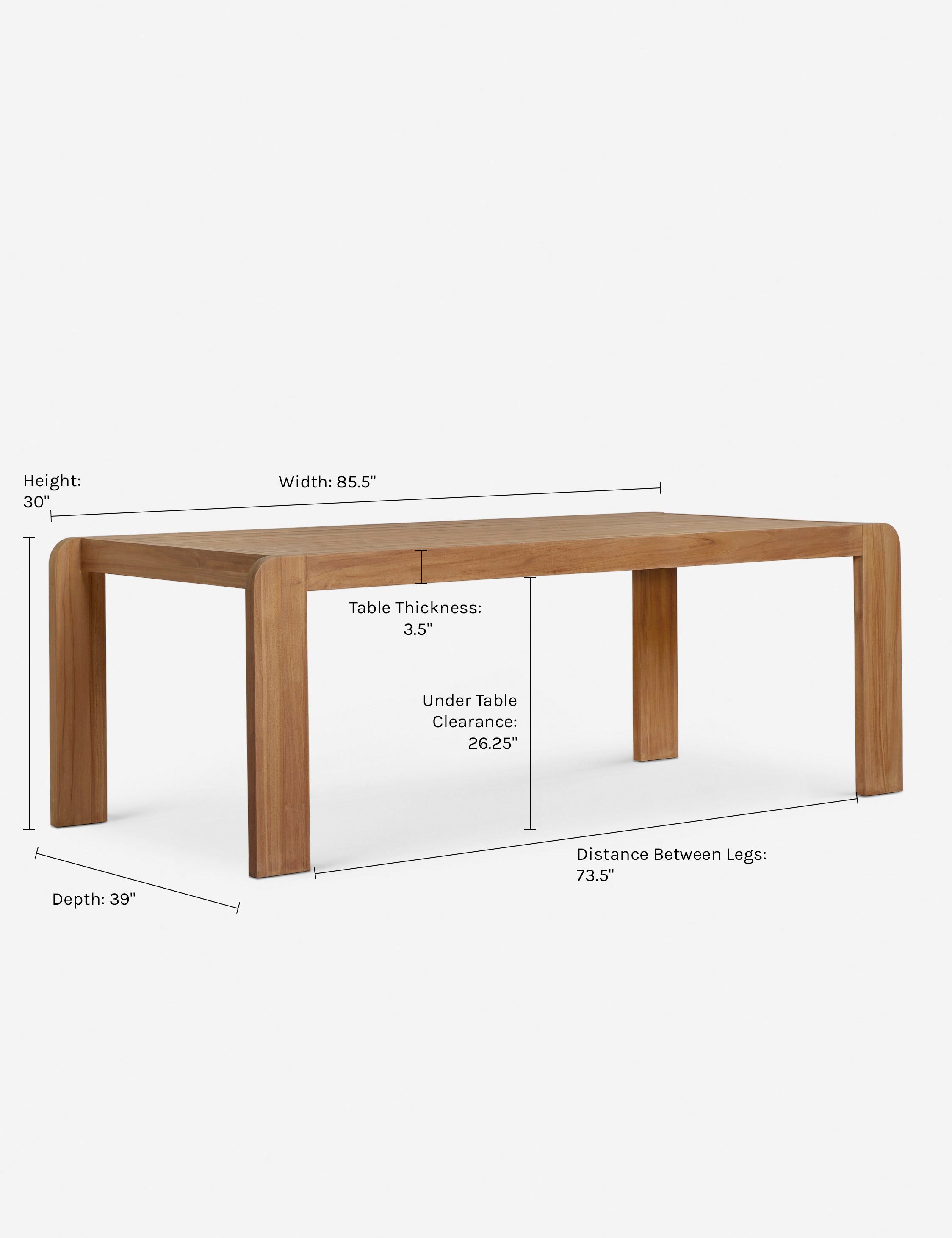 Abbot Outdoor Dining Table by Sarah Sherman Samuel - Modern Patio Furniture for Backyard, Garden, and Poolside Entertaining