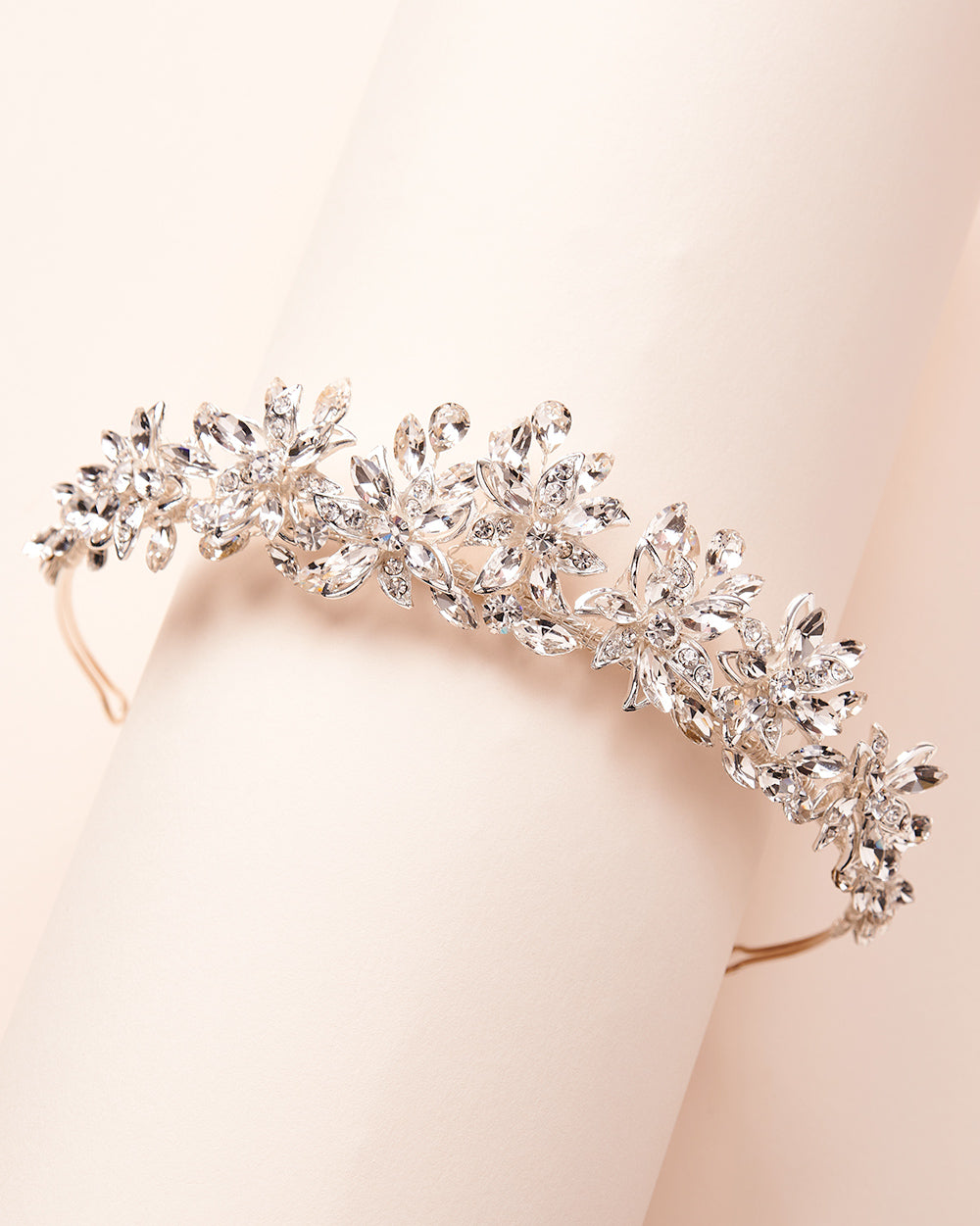 Elegant Natalia Wedding Tiara for Brides – Sparkling Crystal Bridal Crown for Weddings, Prom, and Special Occasions