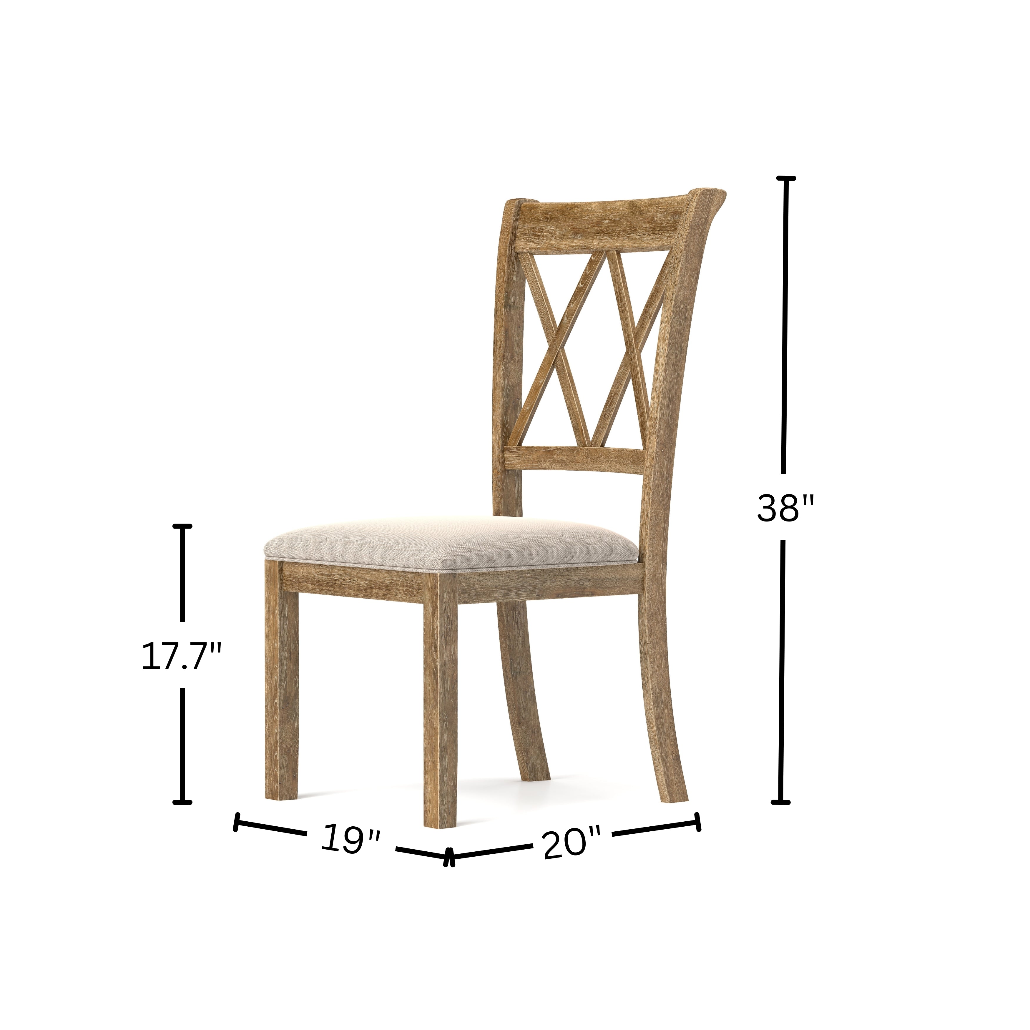 Roundhill Furniture Windvale 5-Piece Cross Buck Wood Dining Set - Perfect for Farmhouse Kitchens & Rustic Dining Rooms
