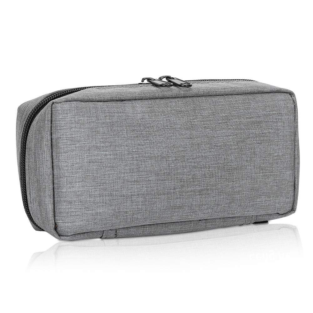 Insulin Travel Cooler Bag - Diabetic Organizer Case with Insulation for Insulin Storage | Portable Medical Cooler Pouch for Diabetics | Perfect for Travel, Work & Daily Use (Gray)