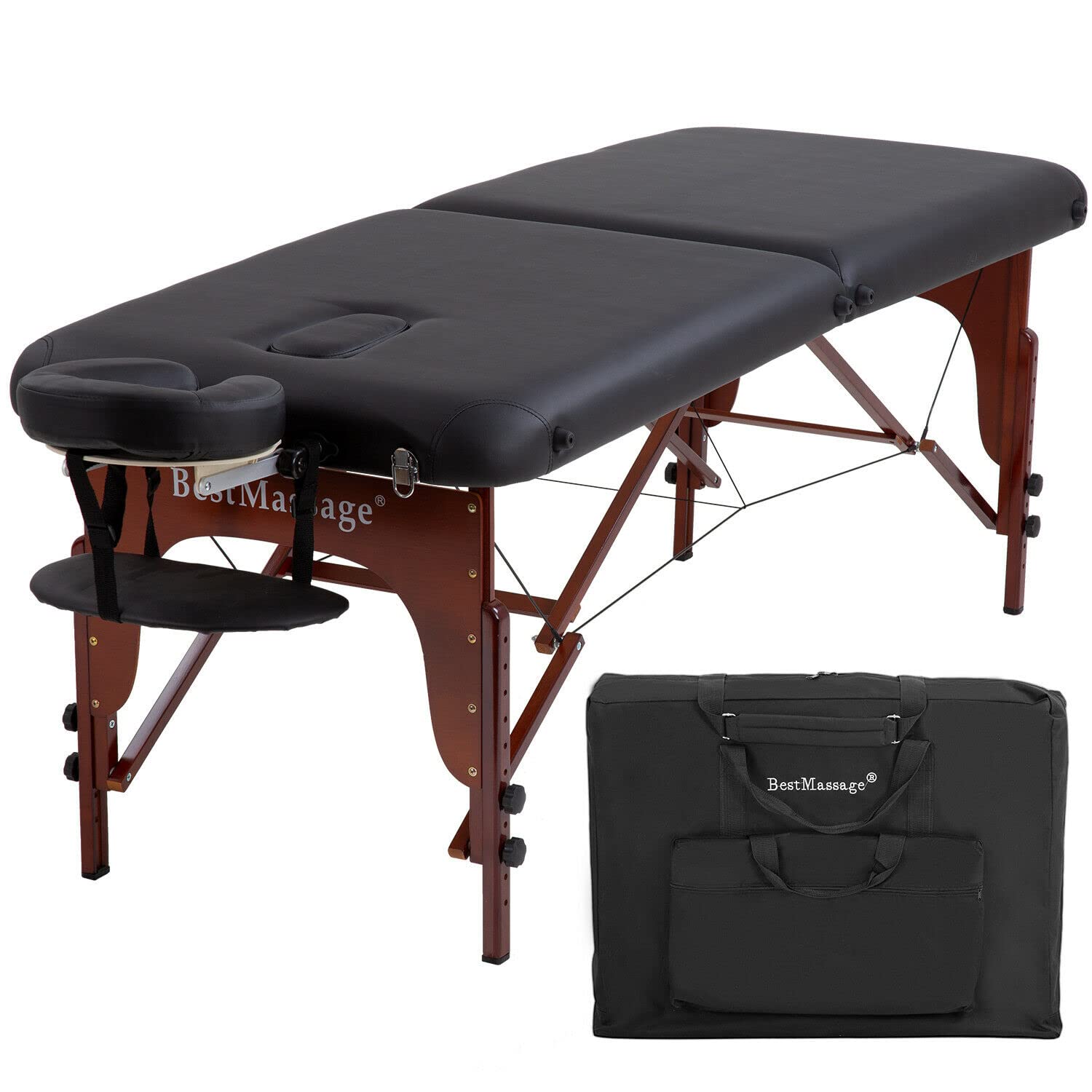 Portable Massage Table - Adjustable Height 2-Fold Reiki Table 73