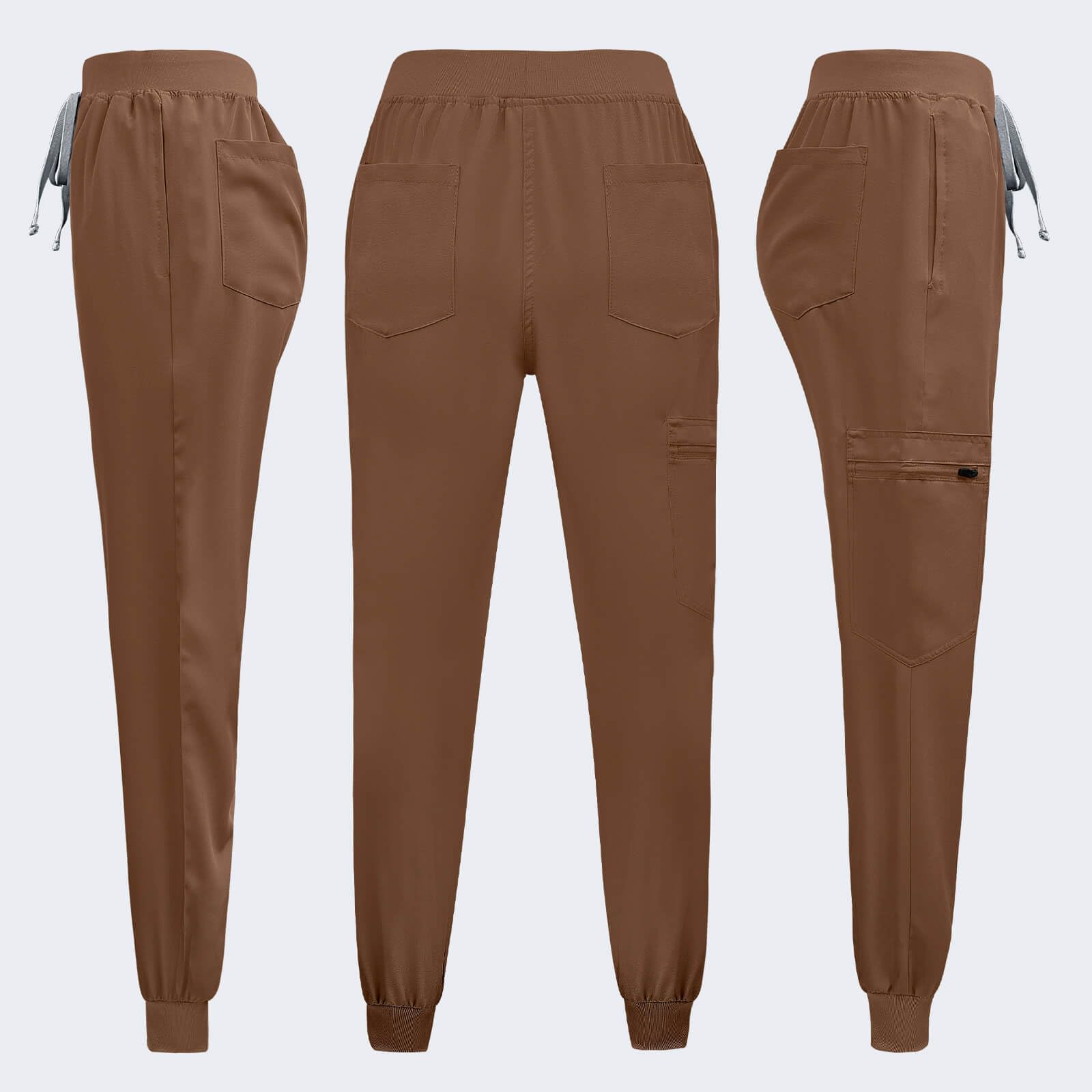 VIAOLI Women's Classic V-Neck Scrub Top & Yoga Jogger Pants Set - Comfortable Medical Nursing Uniform for Healthcare Professionals - Perfect for Hospitals, Clinics and Long Shifts