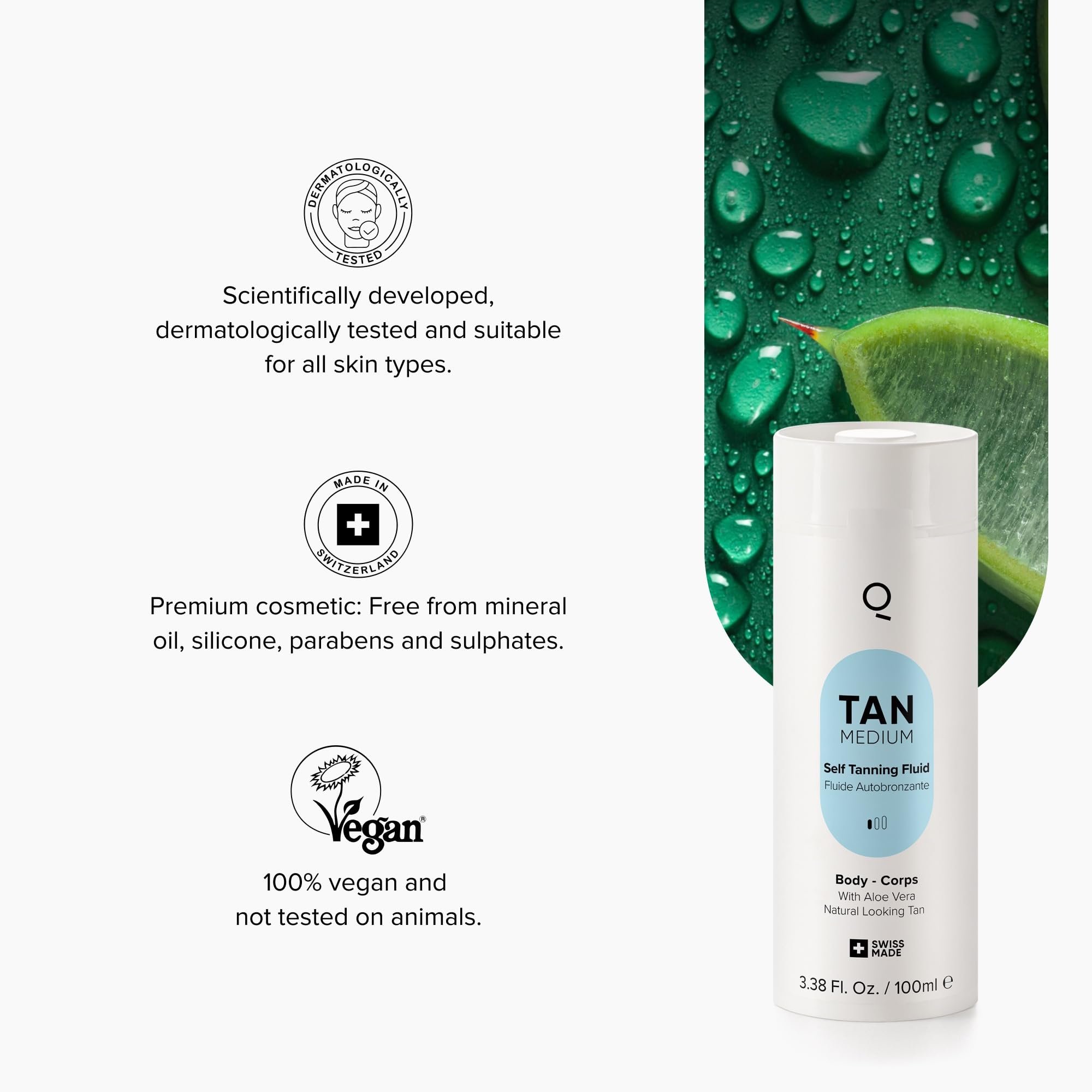 IONIQ Skincare TAN Medium Cartridge - Premium Vegan Self-Tanning Lotion for Natural, Streak-Free Glow in 3 Minutes | Lasts Up to 2 Weeks | Nourishing Formula with Pleasant Fragrance | Future Skincare System | Perfect for Vacations, Weddings & Everyday Radiance