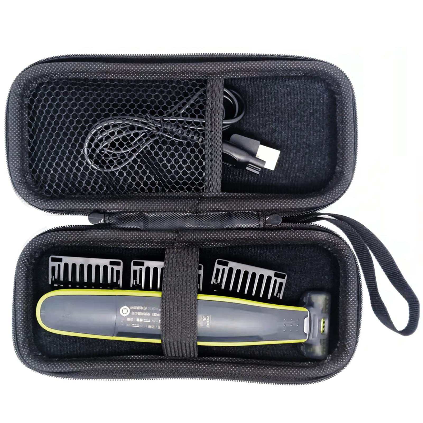 Hard Storage Travel Case for Micro Touch Solo Full Body Trimmer & Shaver - Durable Protective Cover with 2 Brushes | Perfect for Travel, Gym & Home Organization