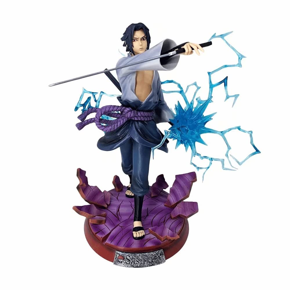 DOZAMI Anime Action Figure - Naruto Uchiha Sasuke Chidori Statue PVC Collectible Model for Otaku Fans | Perfect for Home Display, Office Decor & Anime Collections