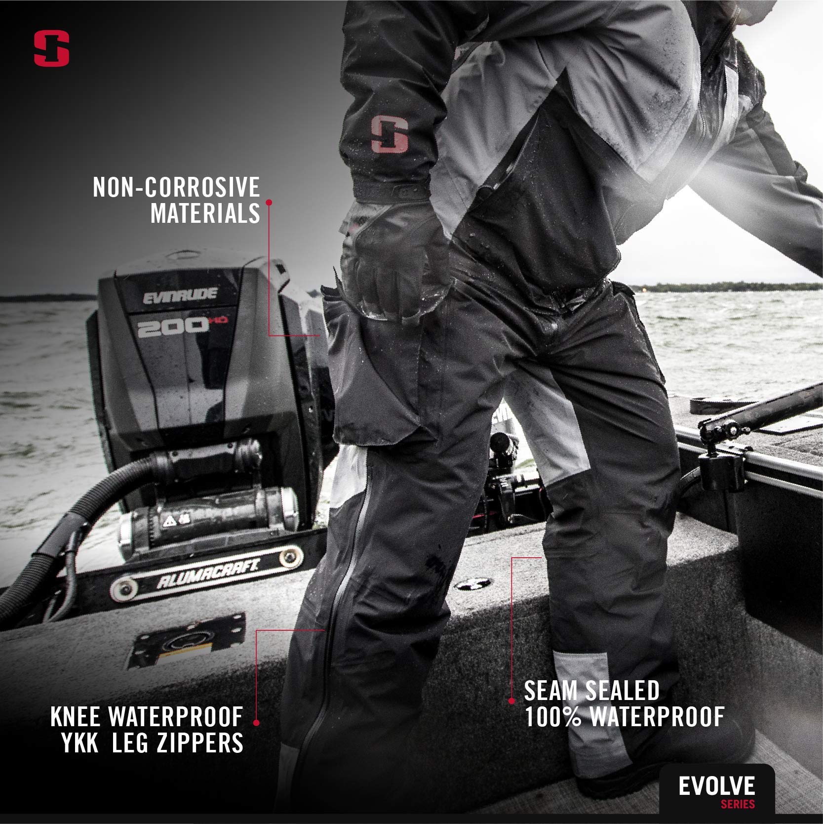 Striker Men's Waterproof Fishing Bib Pants - Durable & Comfortable for All-Weather Fishing, Boating, and Outdoor Activities