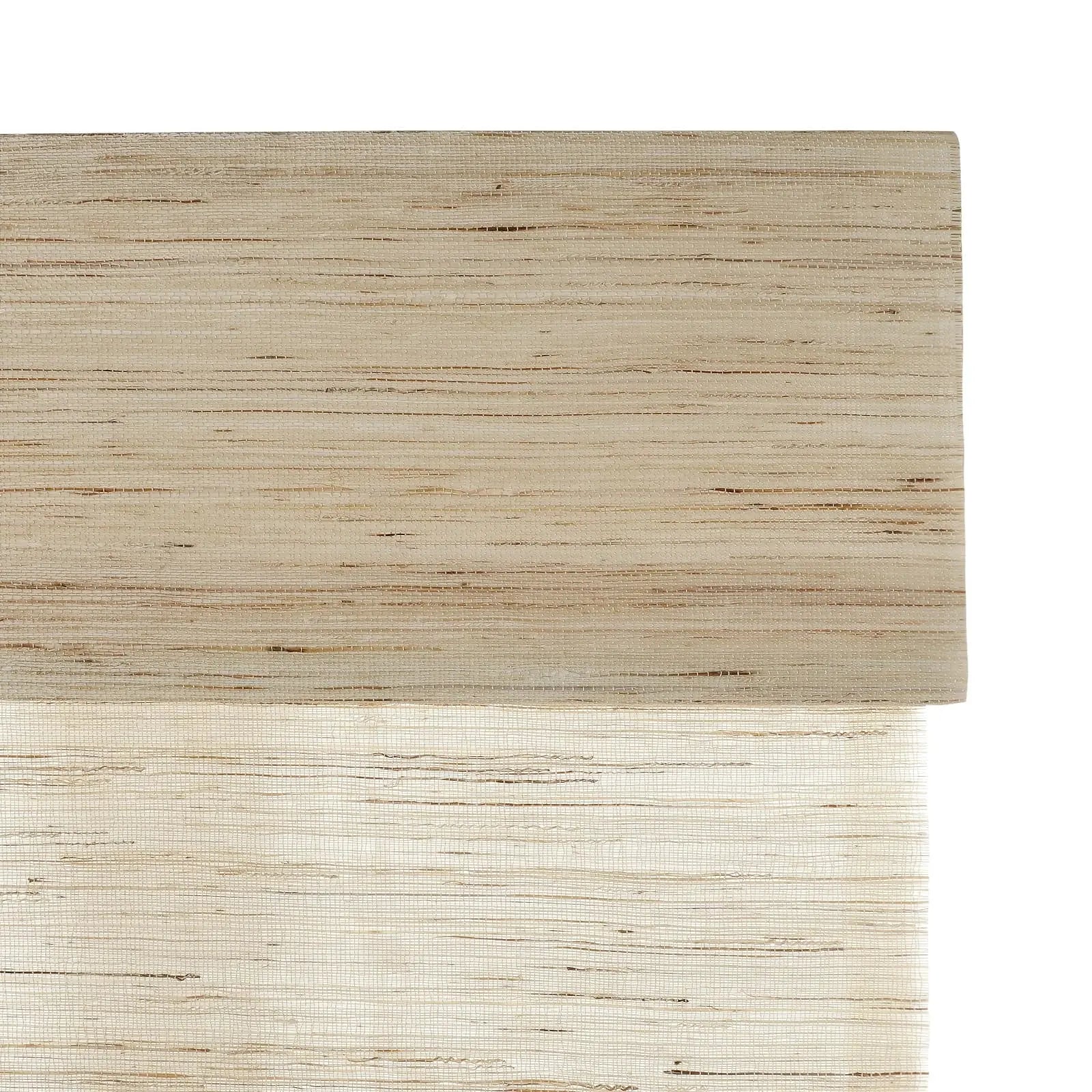 Natural Ramie Bamboo Woven Window Shade - Eco-Friendly Cashew Color Sun Blinds for Living Room & Bedroom