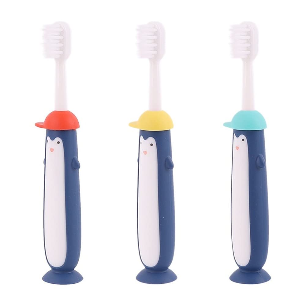 Nipogear Kids Toothbrushes - Soft Bristles for Sensitive Gums, 3-Pack Individually Wrapped Manual Toothbrushes (Colorful) | Gentle Dental Care for Children's Oral Hygiene, Perfect for Home, Travel & School Use