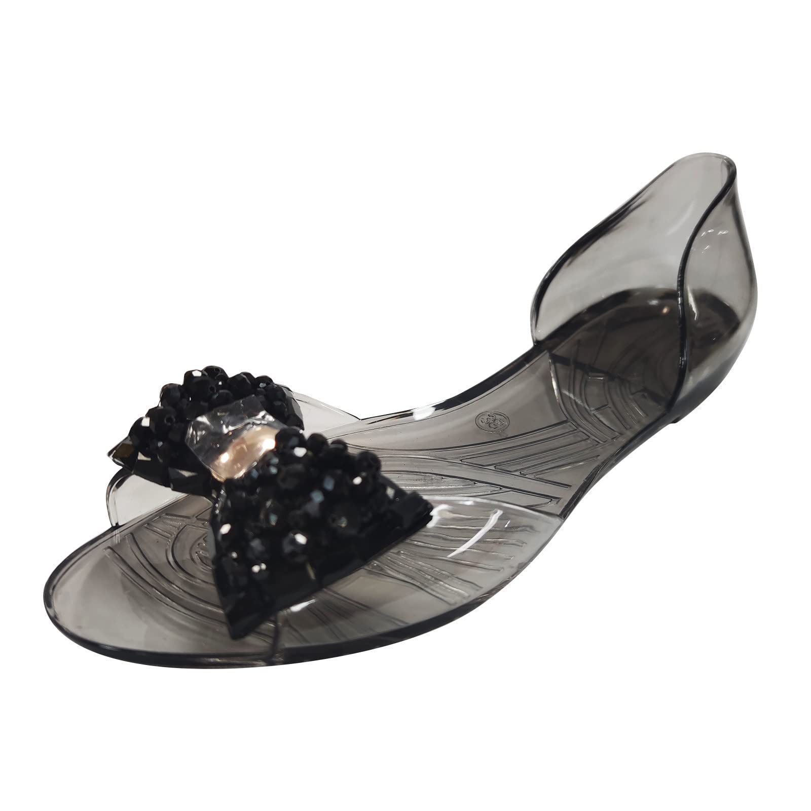 Women's Flat Summer Sandals - Comfortable Jelly Fish Mouth Sandals with Thick Sole | Perfect for Beach, Pool, Vacation & Casual Outfits