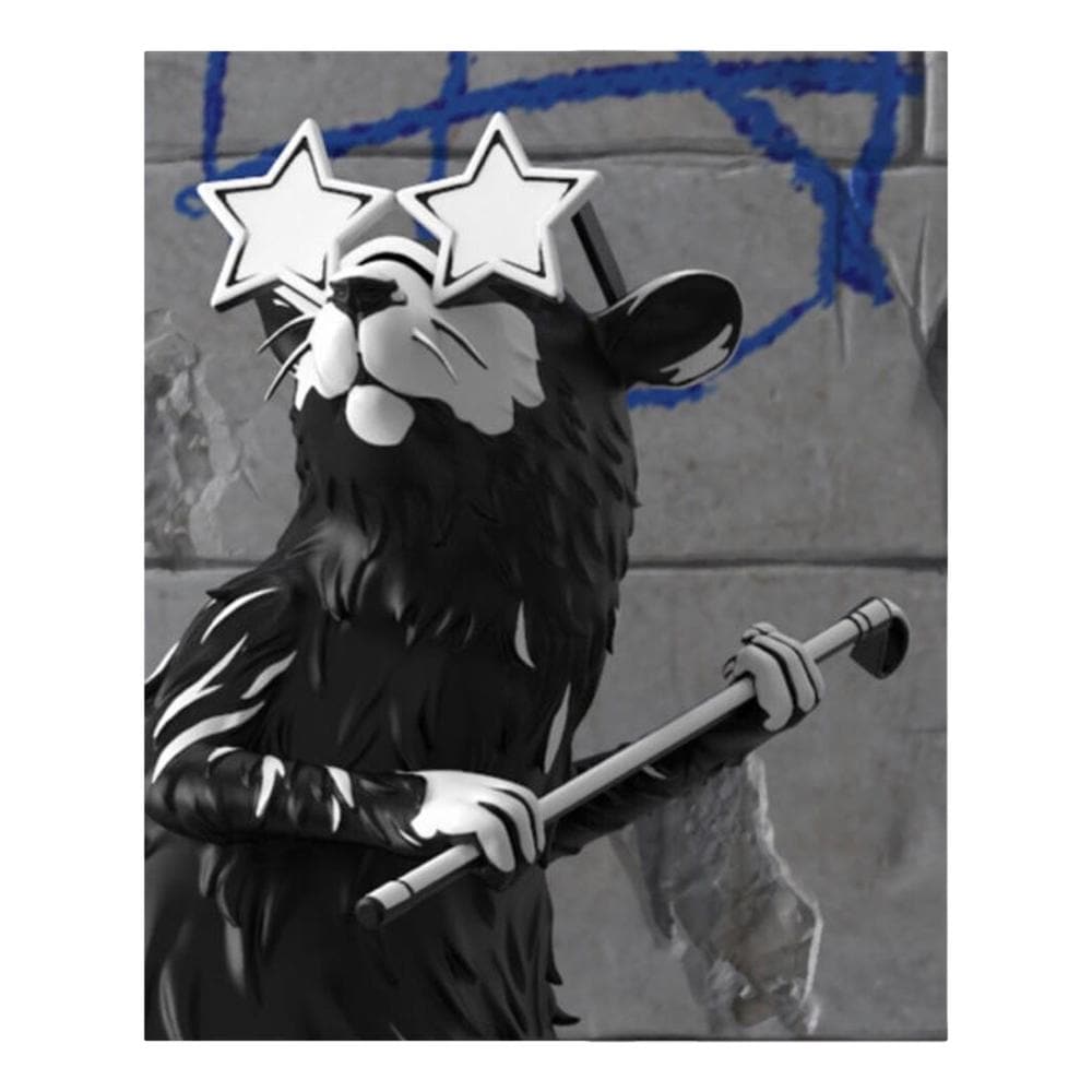 Mighty Jaxx Anarchy Rat by Brandalised Black - Collectible Vinyl Art Toy for Home Decor, Office Display & Pop Culture Enthusiasts