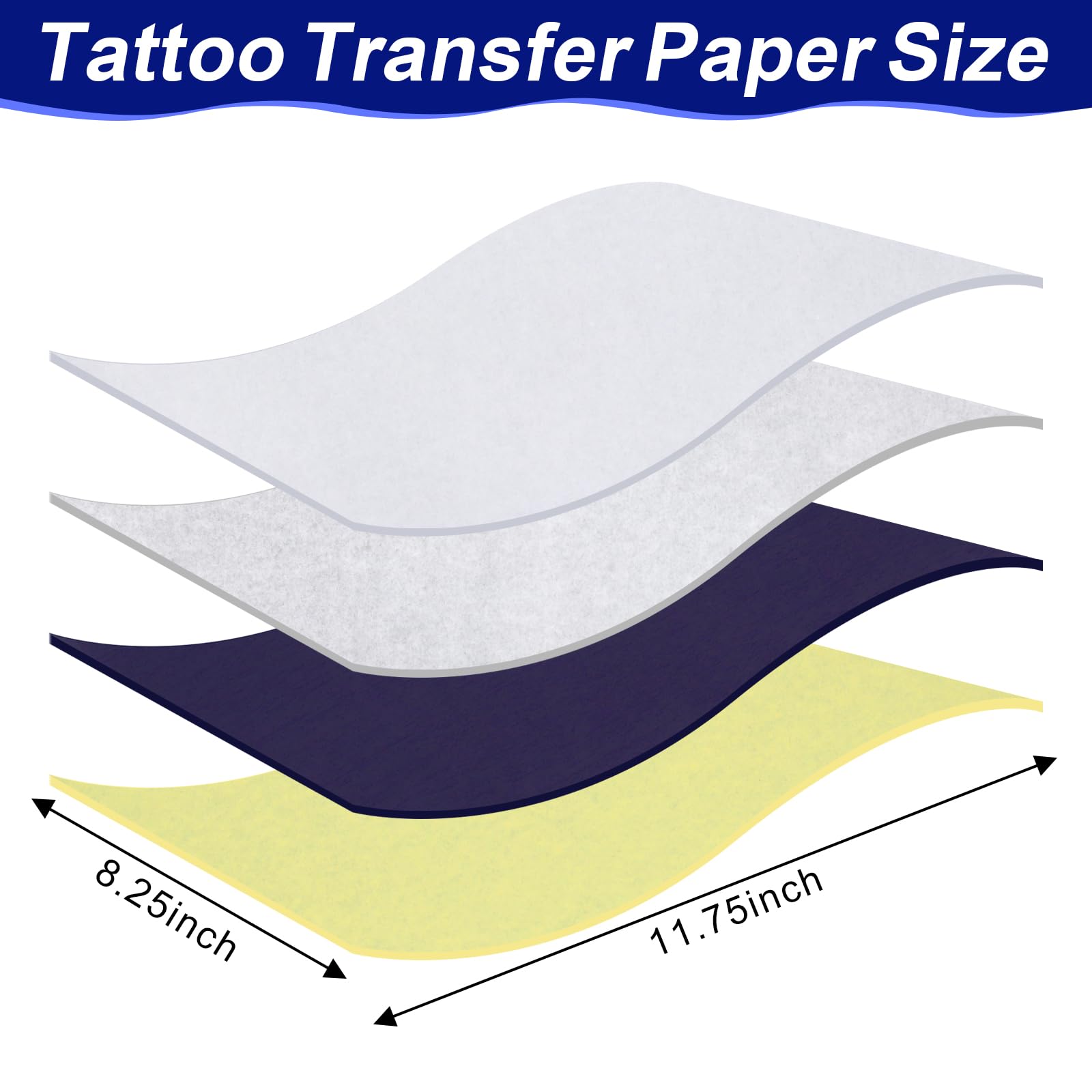 Phinus Tattoo Transfer Paper - 50 Sheets A4 Size (8.25