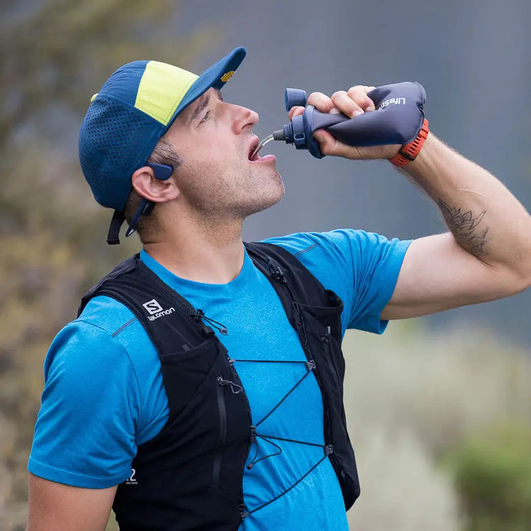 LifeStraw Collapsible Squeeze Water Filter Bottle 650ml - Portable Water Purifier for Hiking, Camping & Travel - BPA-Free Emergency Survival Gear