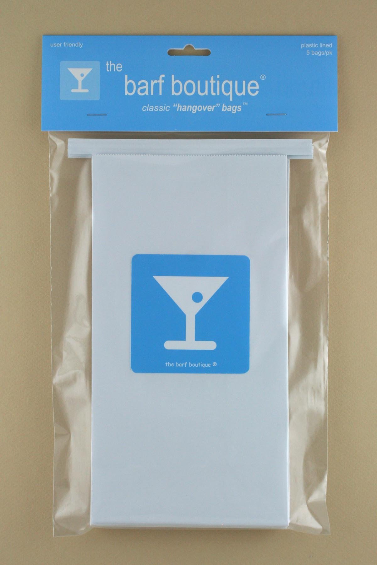 Disposable Vomit Bags for Hangover & Motion Sickness - 5 Pack Leakproof Nausea Bags for Travel, Car, Boat & Emergency Use