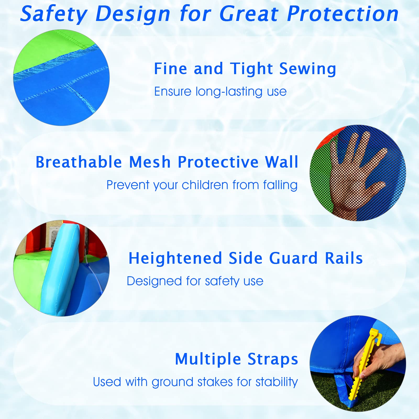 BOUNTECH Inflatable Water Slide for Kids - Bounce House with Waterslide, 860W Blower, Long Slide & Splash Pool - Portable Backyard Water Park for Toddlers, Boys & Girls - Perfect for Birthday Parties, Summer Fun & Outdoor Play