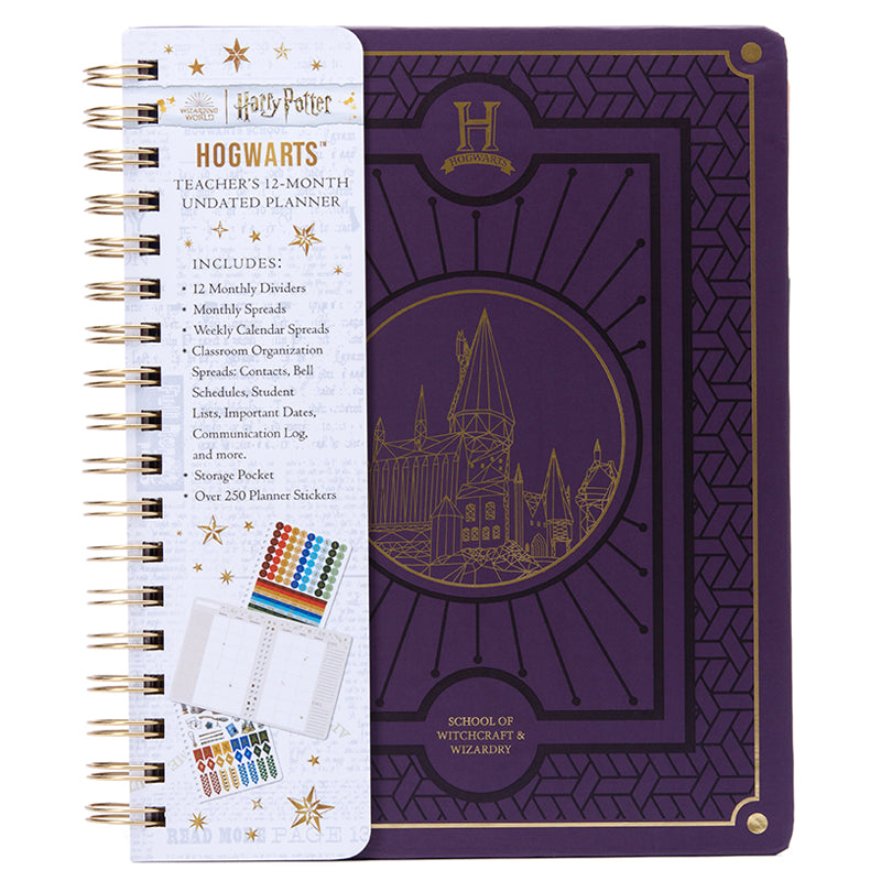 Harry Potter: Hogwarts Teacher's 12-Month Undated Planner - Perfect for Classroom Organization, Lesson Planning & Wizarding World Fans
