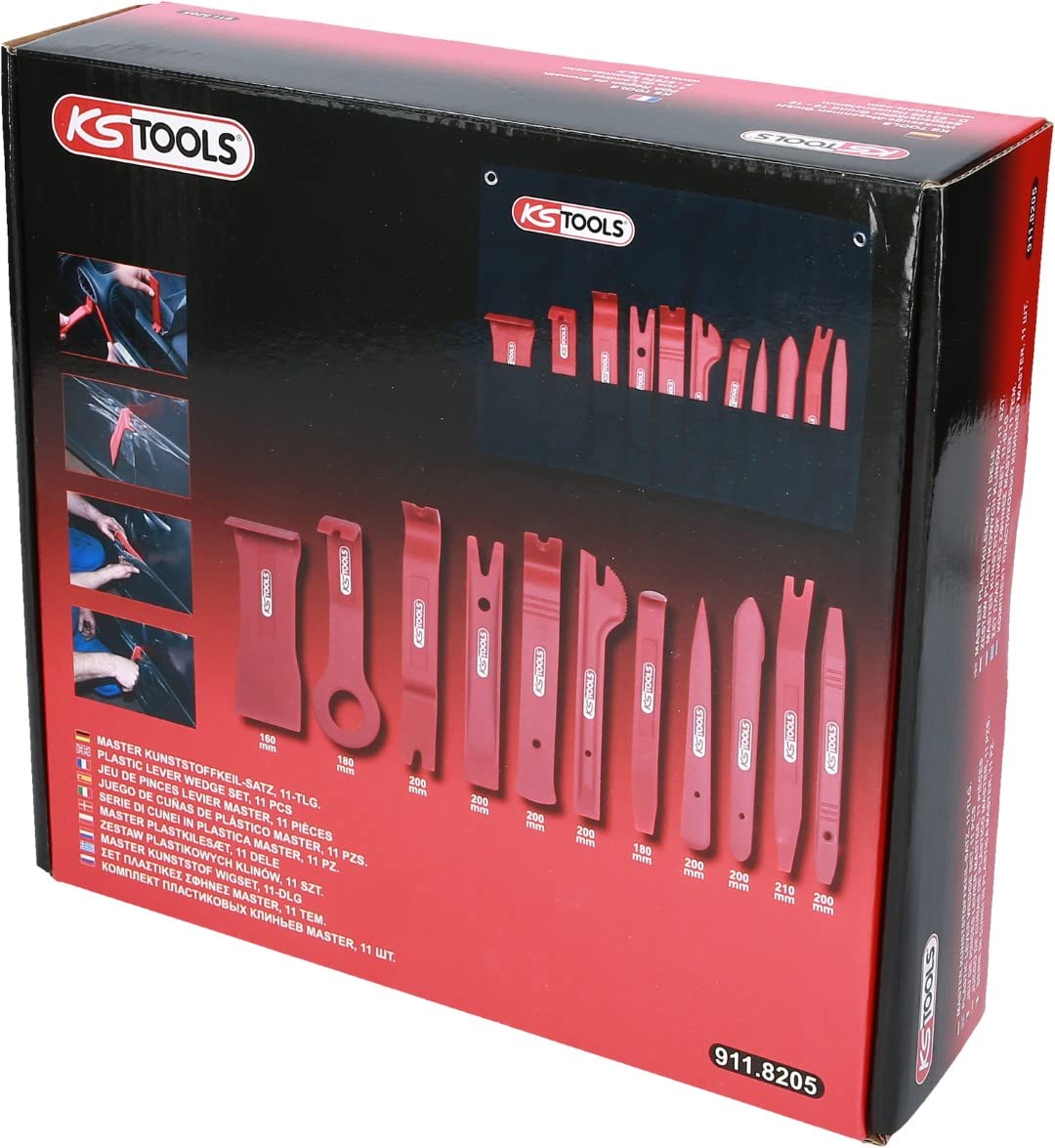 KS Tools 911.8205 Plastic Wedge Set (11pcs) for Auto Repair & Maintenance