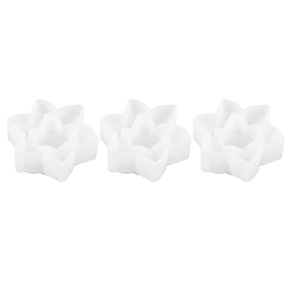 HEALLILY 3-Piece Silicone Mold Set for DIY Lotus Flower & Ornament Making - Handmade Craft Molds for Resin, Soap, Candle, and Chocolate - Perfect for Home Decor, Wedding Favors, and Gift Making