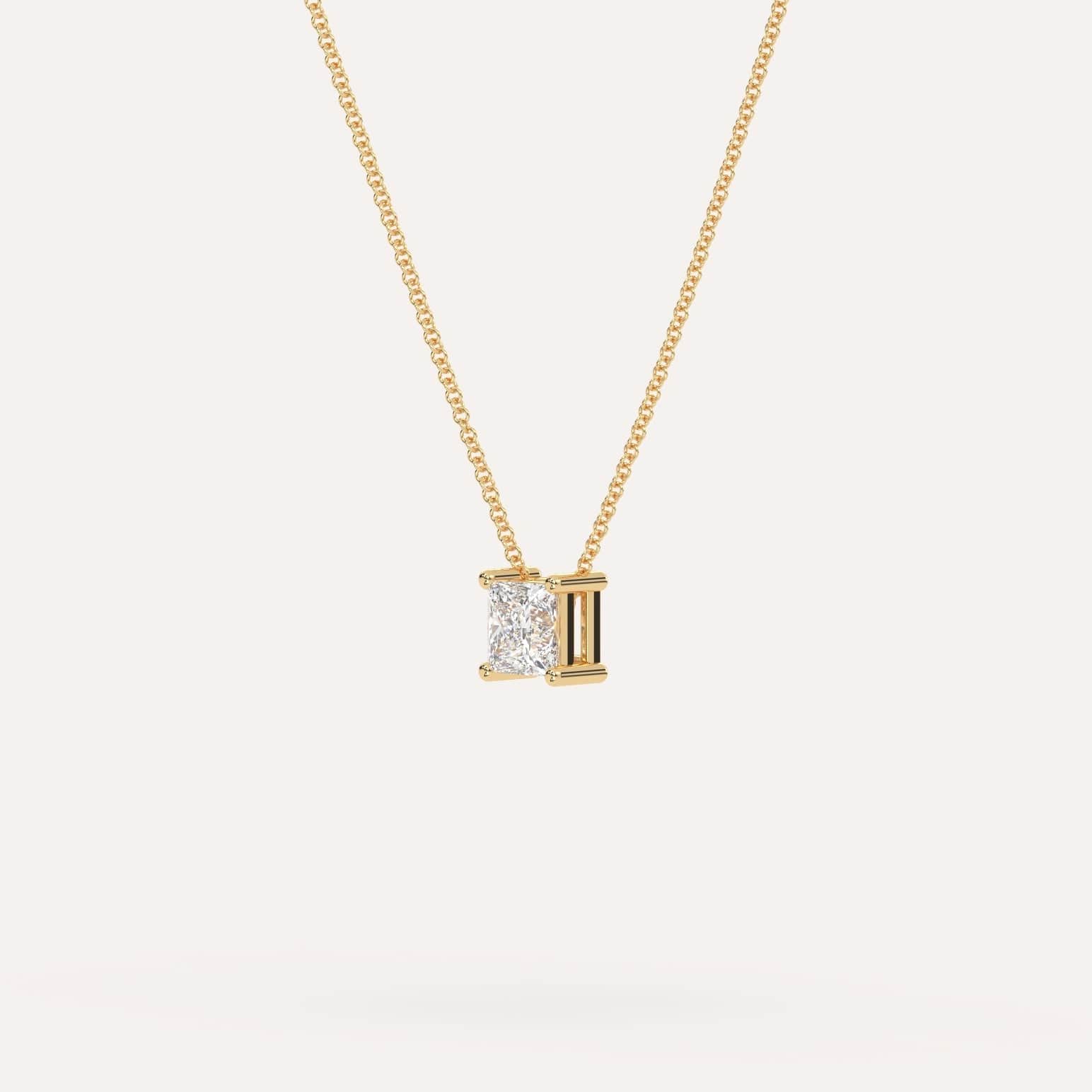 1/2 Carat Princess Cut Floating Diamond Necklace - Elegant & Timeless Jewelry for Women, Perfect for Weddings, Anniversaries & Special Occasions