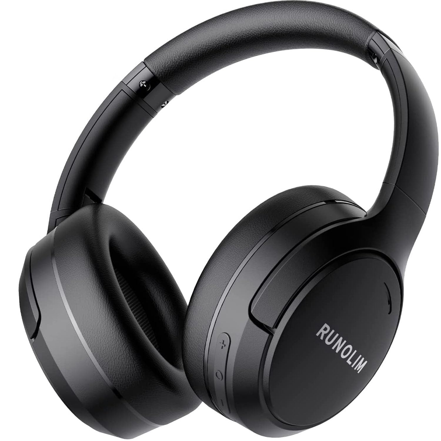 RUNOLIM Hybrid Active Noise Cancelling Wireless Over-Ear Bluetooth Headphones with Microphone - 70H Playtime, Foldable Design, HiFi Audio & Deep Bass - Perfect for Home, Travel, Office & Commuting