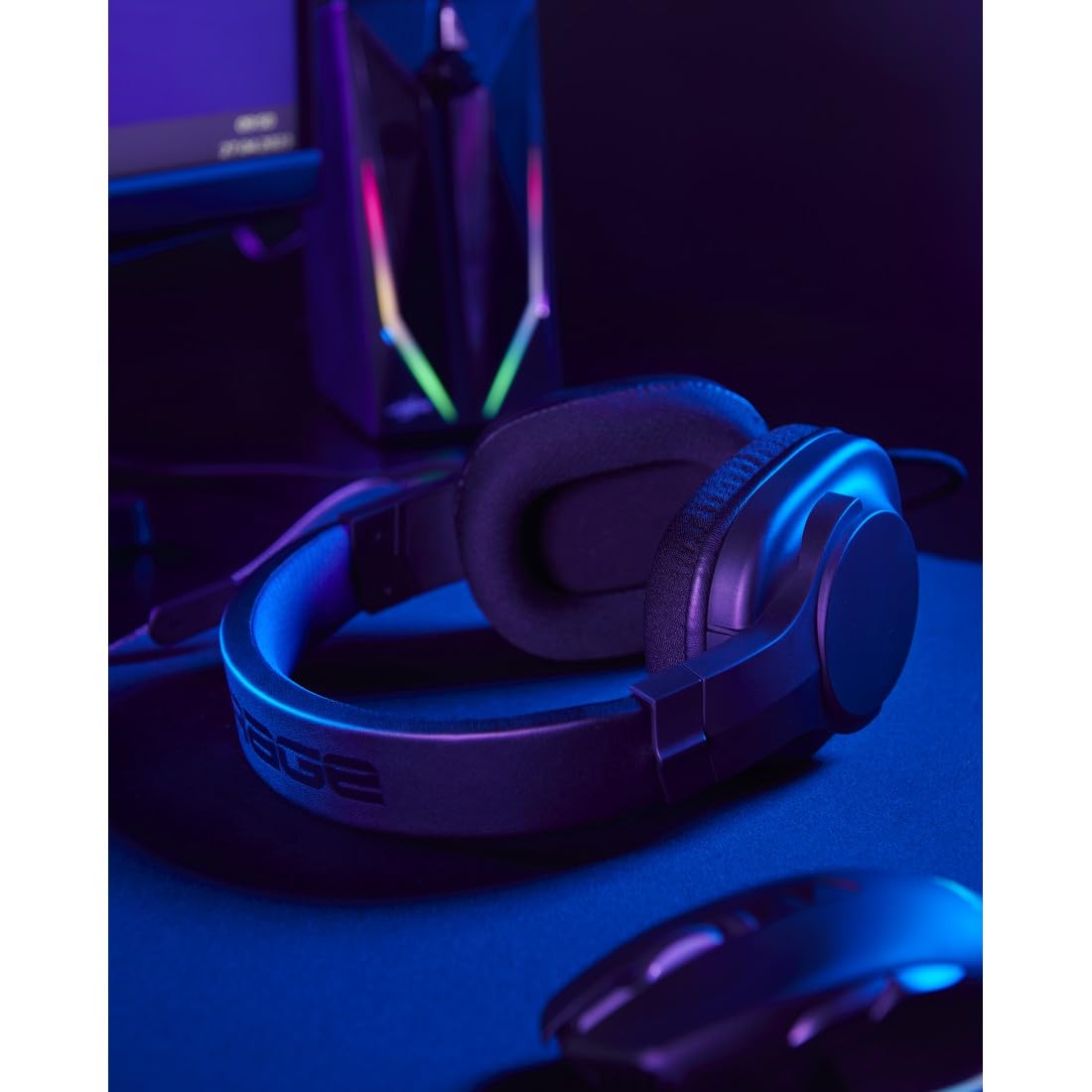 uRage Gaming-Headset SoundZ 100 V2 - Wired Multi-Platform Over-Ear Headphones for PS5, PS4, Xbox, PC, Laptop & Smartphone - Noise Cancelling Mic & Comfortable Ear Cushions - Perfect for Gaming, Streaming & Online Classes (Black)