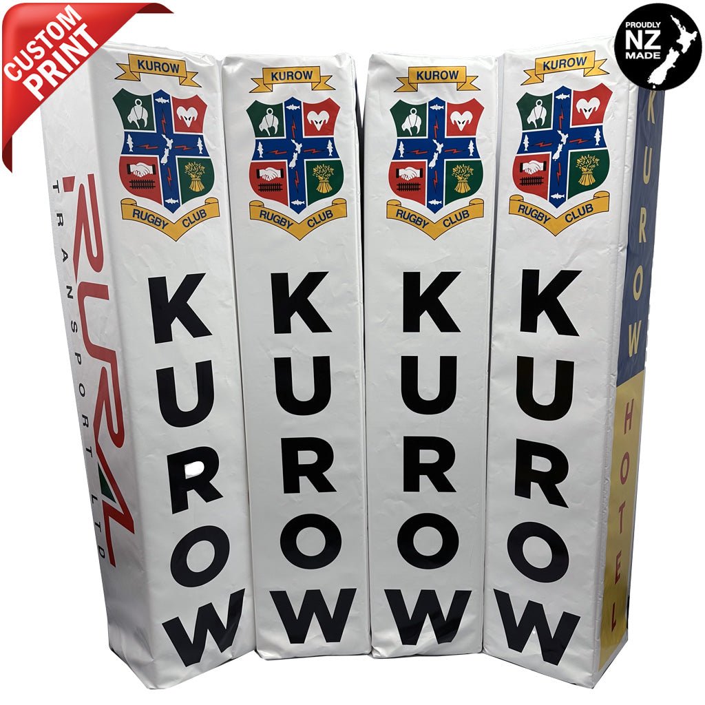 High-Quality Digitally Printed Rugby Goal Post Protector Pads - Durable & Shock-Absorbing for Safe Training & Matches - Perfect for Rugby Fields, Schools, and Clubs