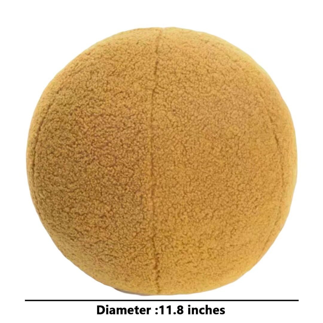 Round Plush Ball Pillows - Soft & Cute Decorative Throw Pillows for Bed, Couch, Sofa - Perfect for Home Decor, Living Room, Nursery & Cozy Accents