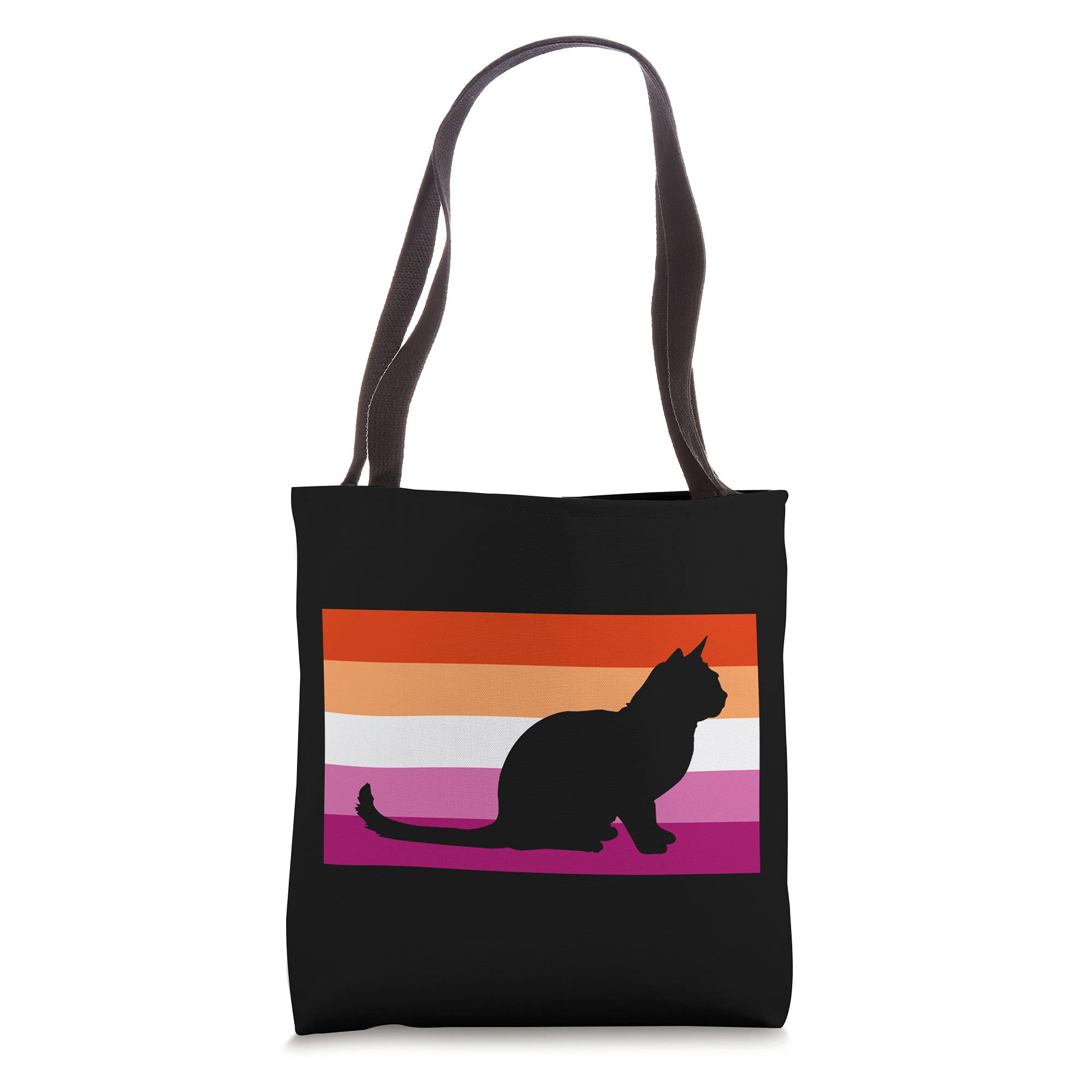 Stylish LGBTQ+ Pride Tote Bag with Cute Rescue Cat Design - Perfect for Shopping, Beach, and Pride Events