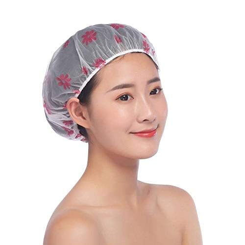 Evrysdi Women's Reusable Waterproof Shower Cap - Plastic Bathing Cap for Hair Protection, Double Layer Design, Multicolor (One Size Fits All) - Perfect for Showering, Swimming, Spa & Hair Treatments