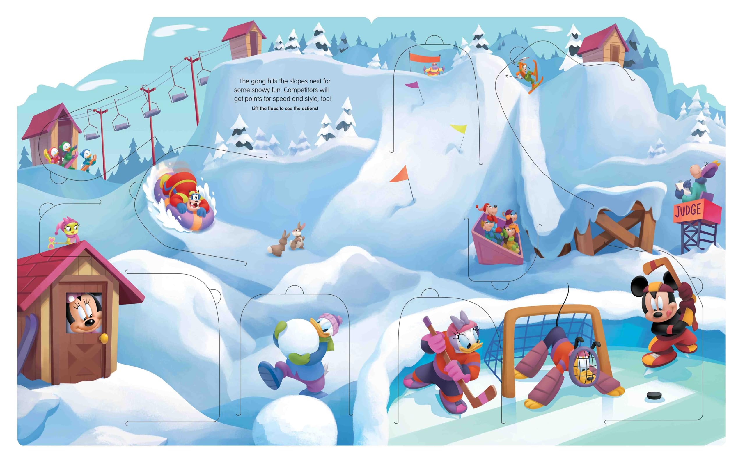 Mickey Mouse Lift-and-Seek Interactive Book - Ready, Set, Fun! for Kids Early Learning & Playtime