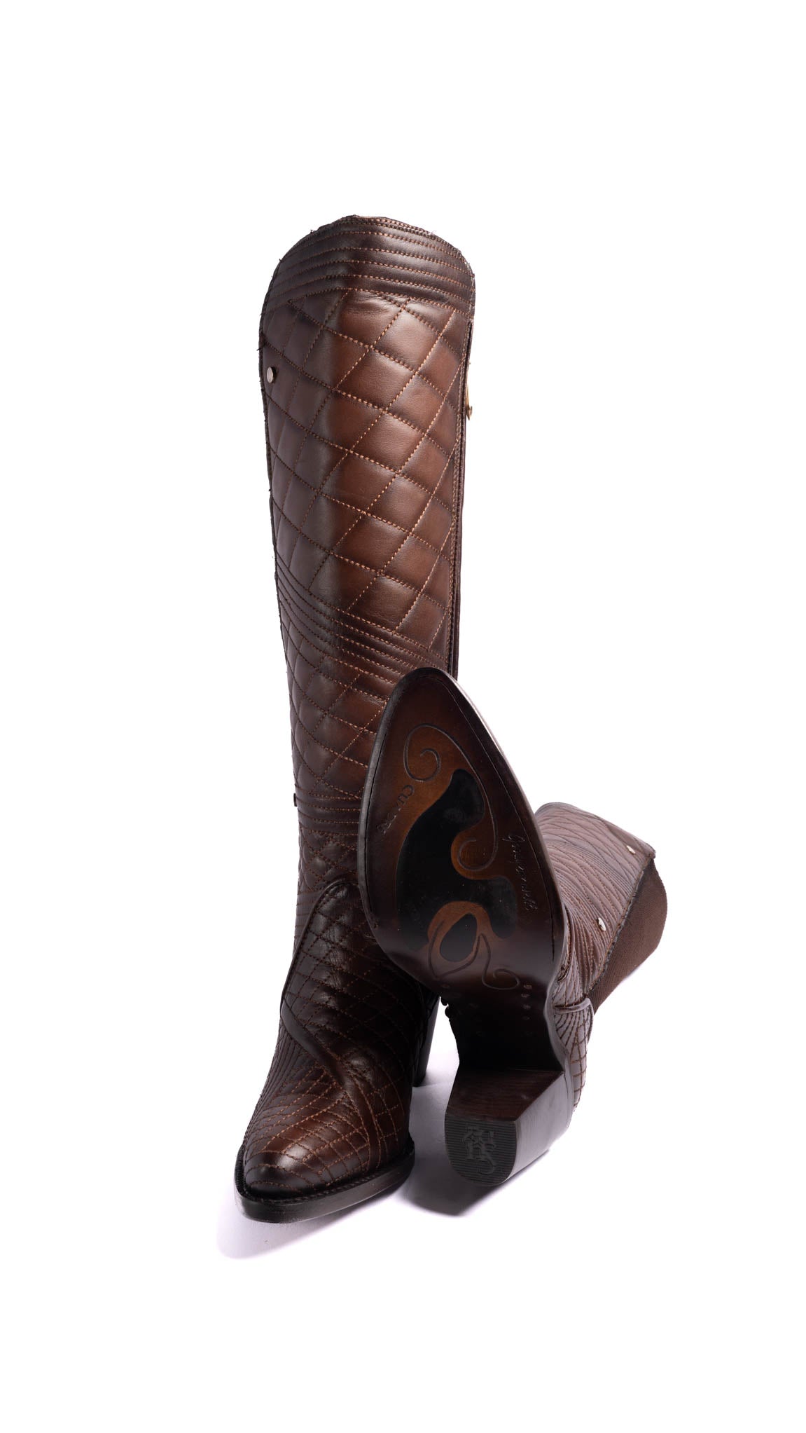 **Women's Cuadra CU402 LD Honey Embroidery Round Toe Cowgirl Boots - Perfect for Western Rides, Country Dances & Fashion Outfits**