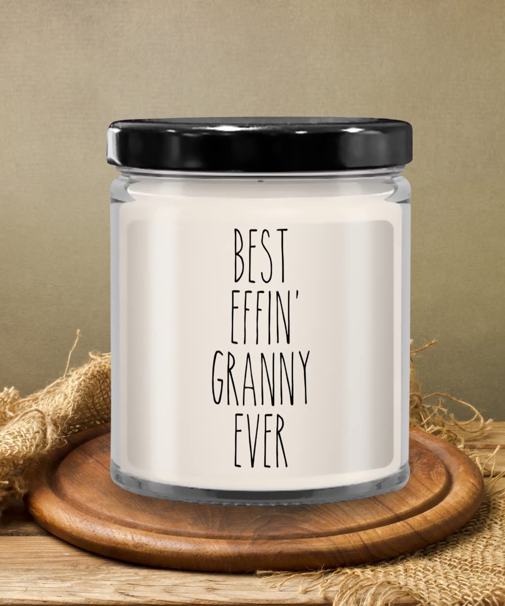 Best Effin' Granny Ever Candle - 9oz Vanilla Scented Soy Wax Blend - Funny Gift for Grandma, Coworkers & Friends - Perfect for Birthdays, Mother's Day & Office Gifts