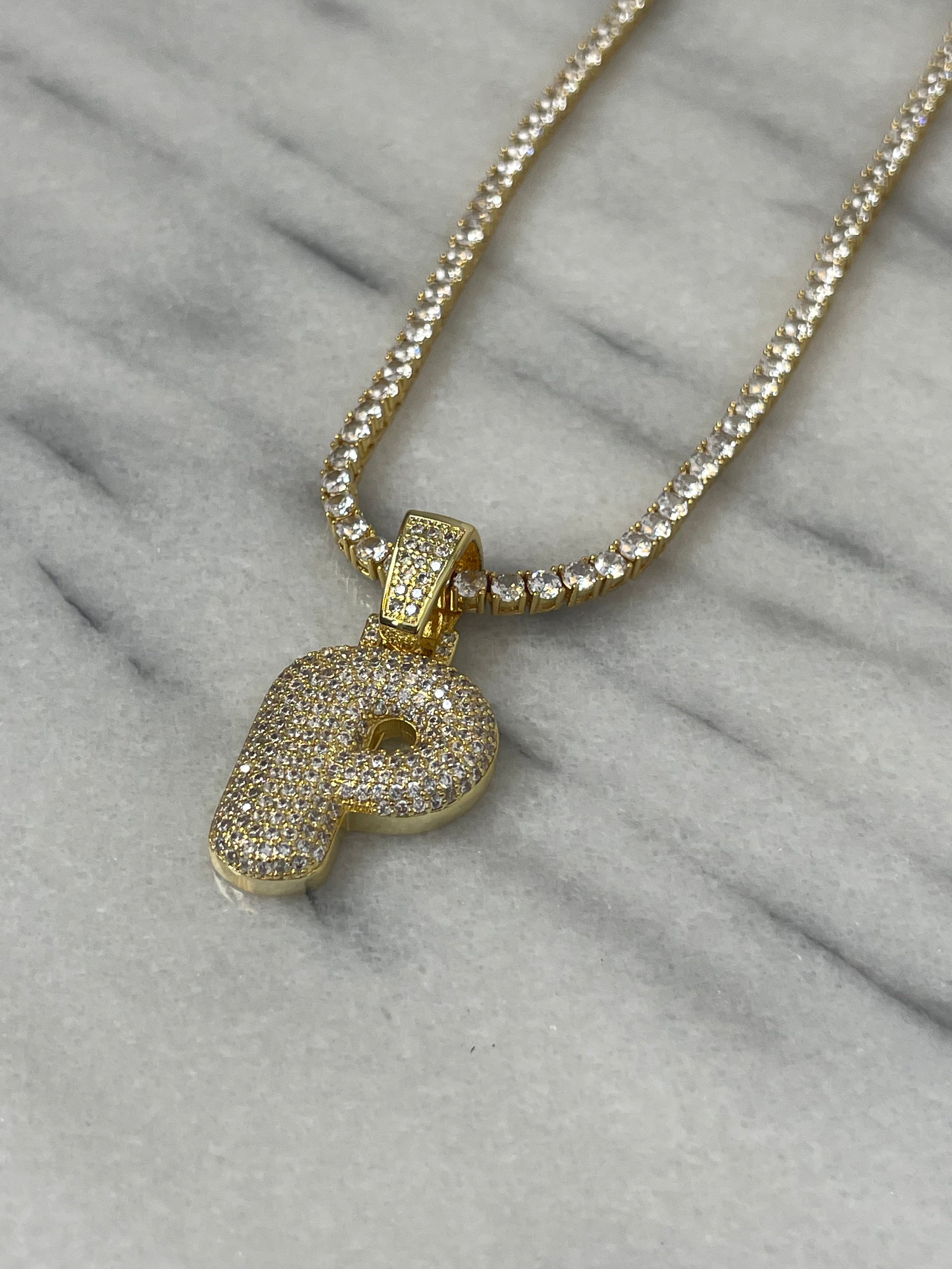 Custom Initial Bubble Interchangeable Necklace - Personalized Name Pendant for Women & Girls - Perfect for Gifts, Birthdays, and Everyday Wear