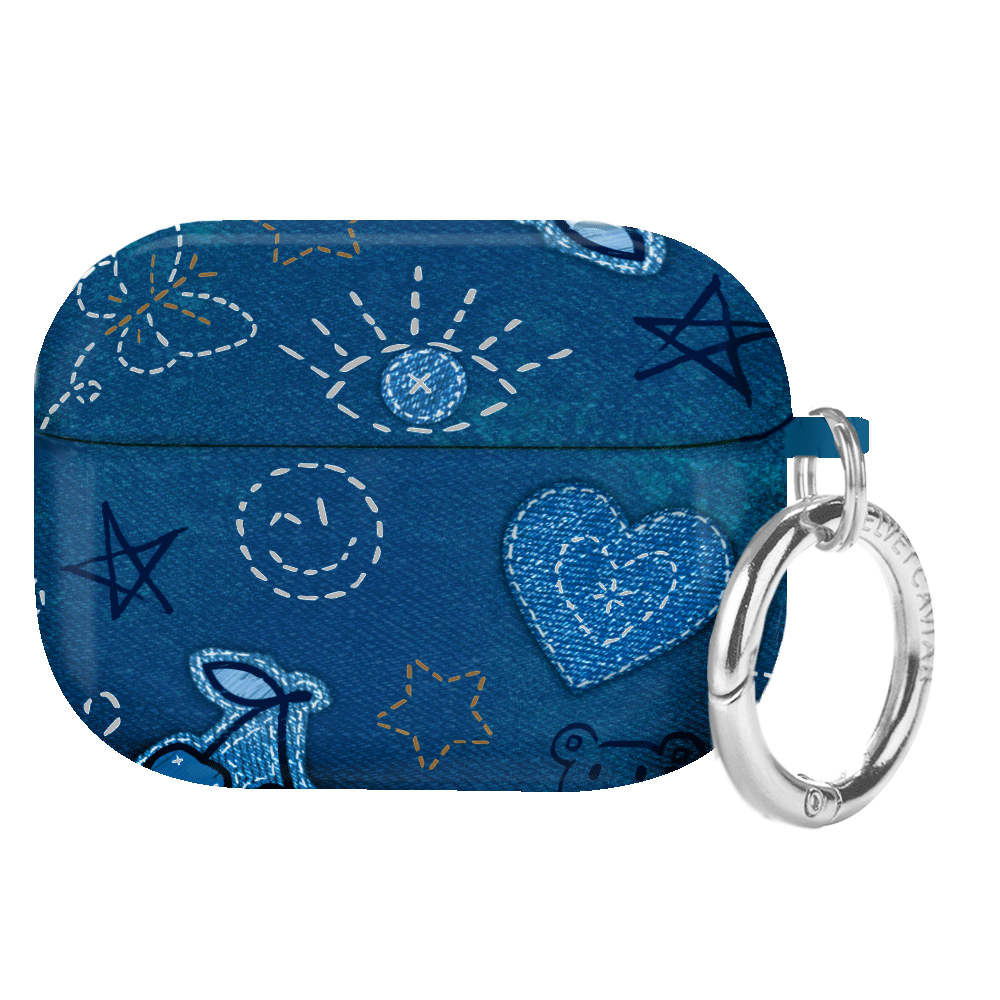 Stylish Blue Denim AirPods Case - Trendy Protective Cover for AirPods 1/2/3 & Pro - Perfect for Travel, Work & Everyday Use