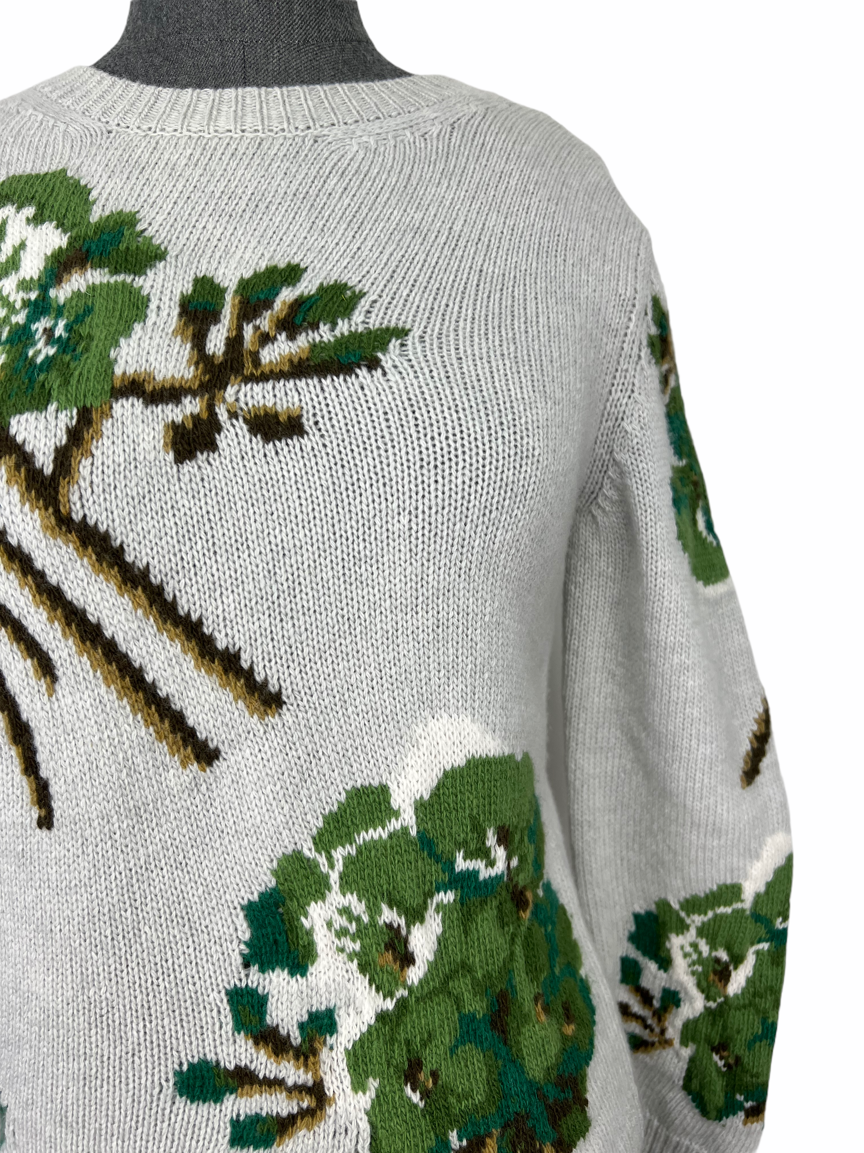 Gucci Floral Wool Sweater for Women - Hand Stitched Knitwear Size S - Cozy Winter Pullover for Casual Outings & Office Wear