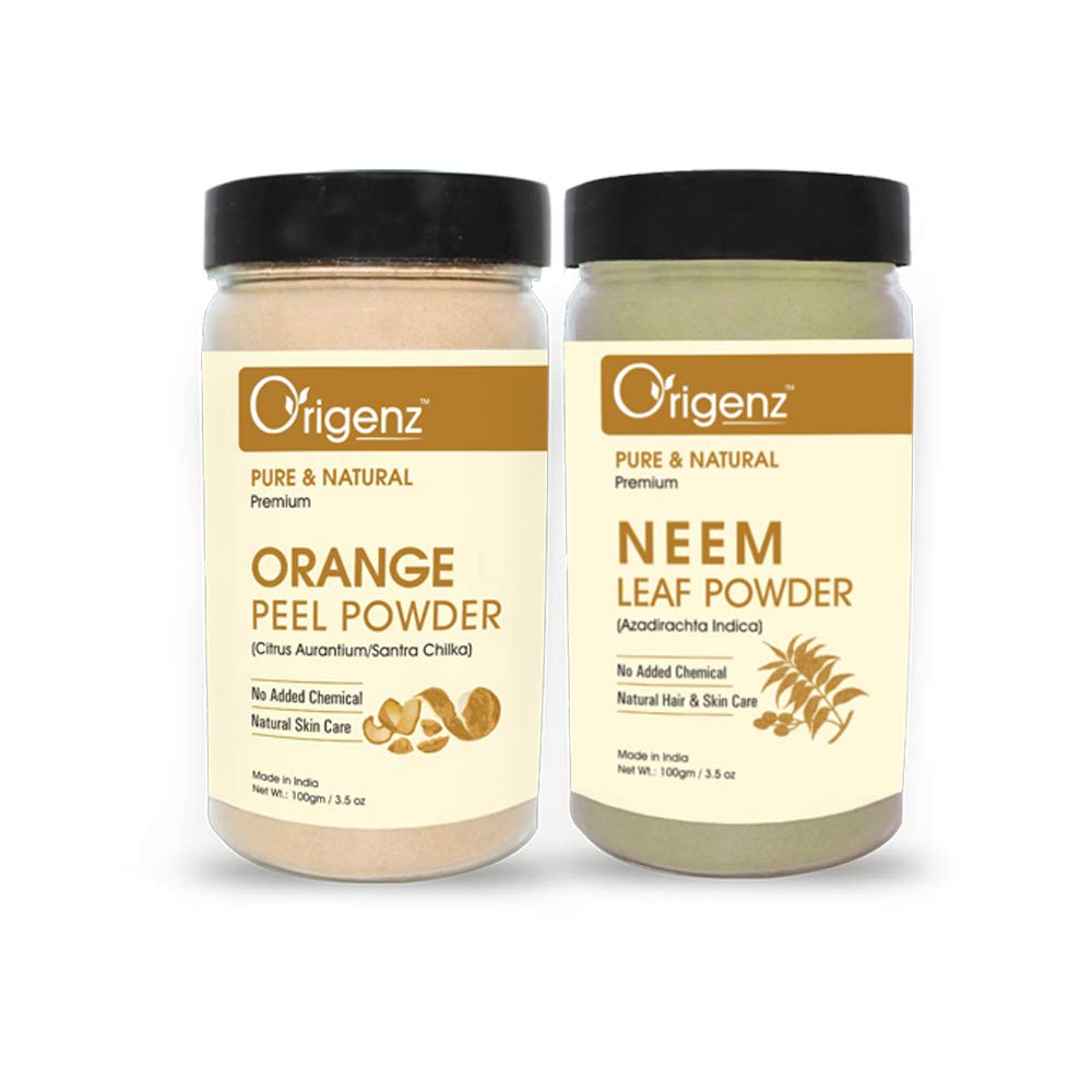 Organic Orange Peel & Neem Leaf Powder for Glowing Skin - 200g | Natural Face Mask for Acne, Tan Removal & Skin Nourishment | Perfect for DIY Skincare & Spa Treatments