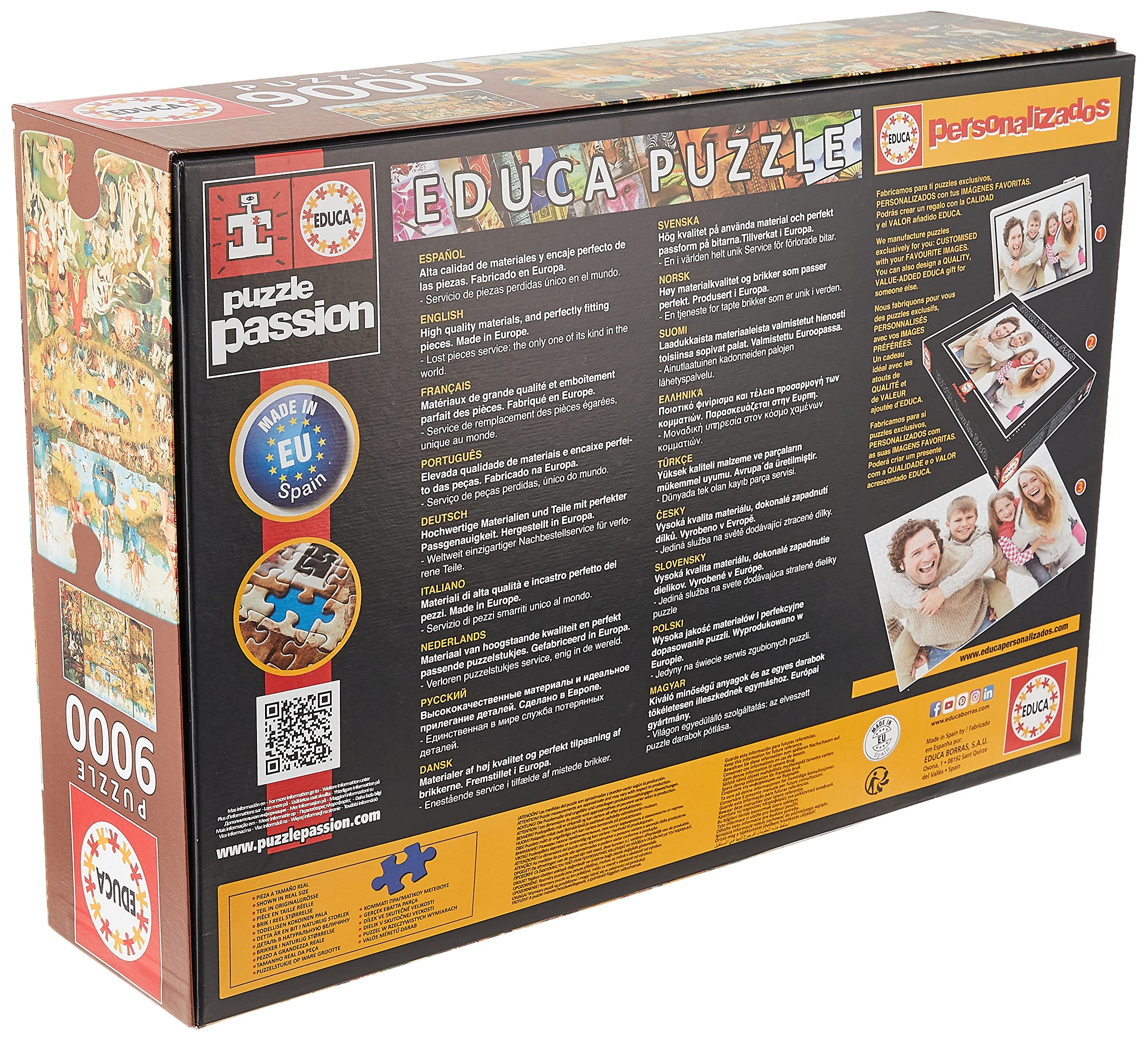 Educa 9000 Piece Jigsaw Puzzle - The Garden of Earthly Delights by Bosch | Large Adult Puzzle for Home Decor & Family Game Night
