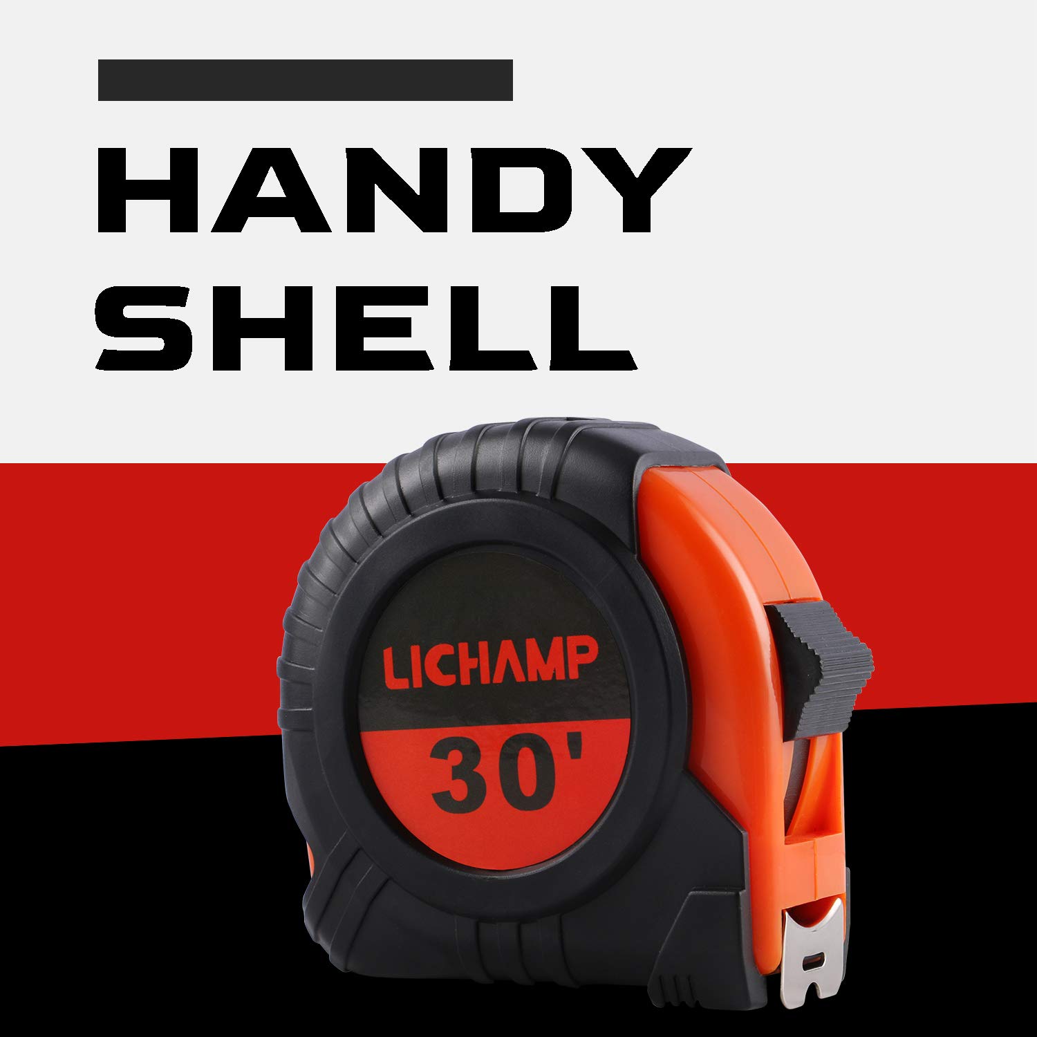 LICHAMP 30-Foot Tape Measure 2-Pack - Easy Read Retractable Measuring Tape with Metric & Fractional Scales (29.5FT/9M x 1-Inch) - Perfect for Construction, DIY Projects, Sewing and Home Improvement
