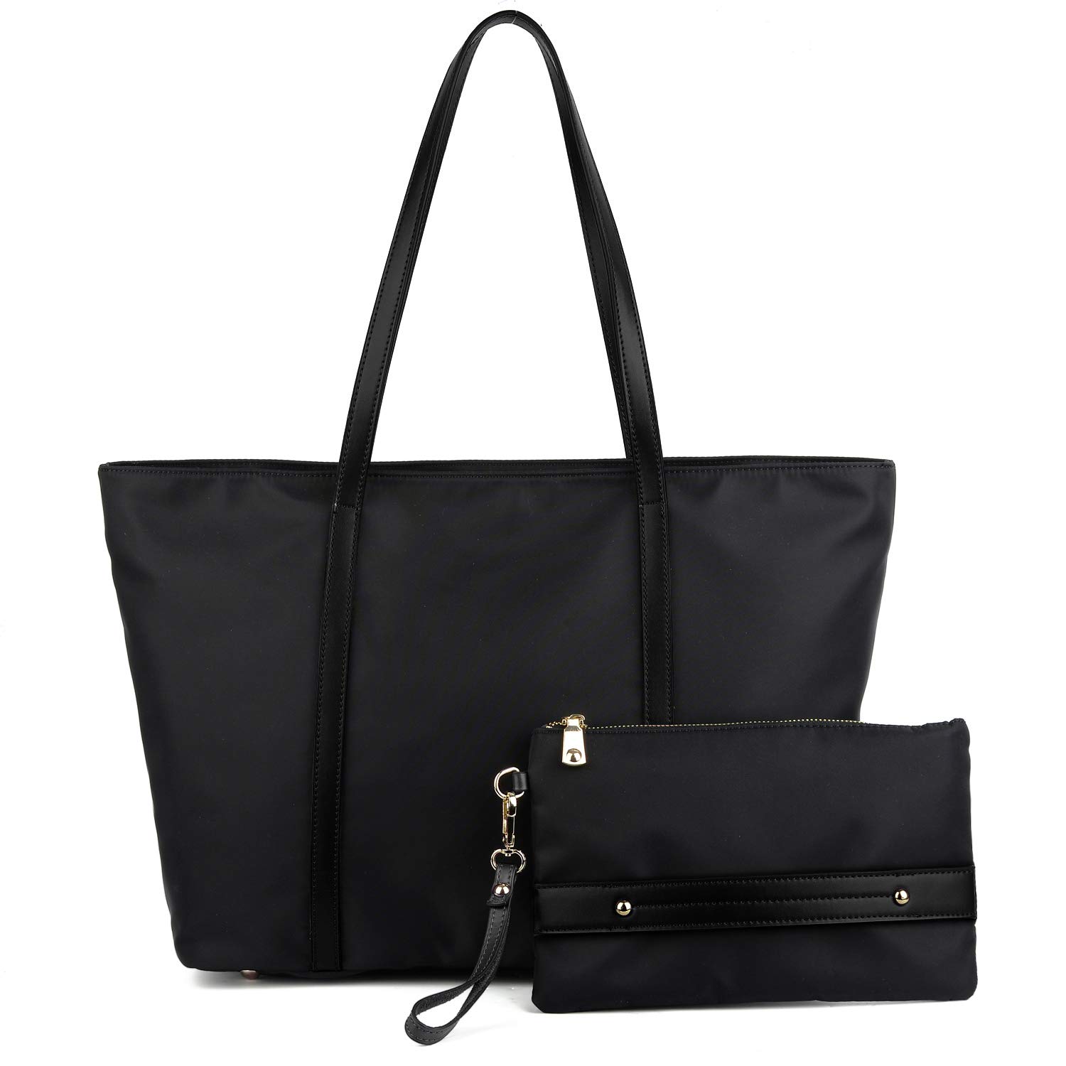 YALUXE Women's Large Nylon Tote Bag - Spacious Work Shoulder Bag Purse for Office, Travel & Shopping | Durable & Stylish Handbag for Professionals & Daily Use