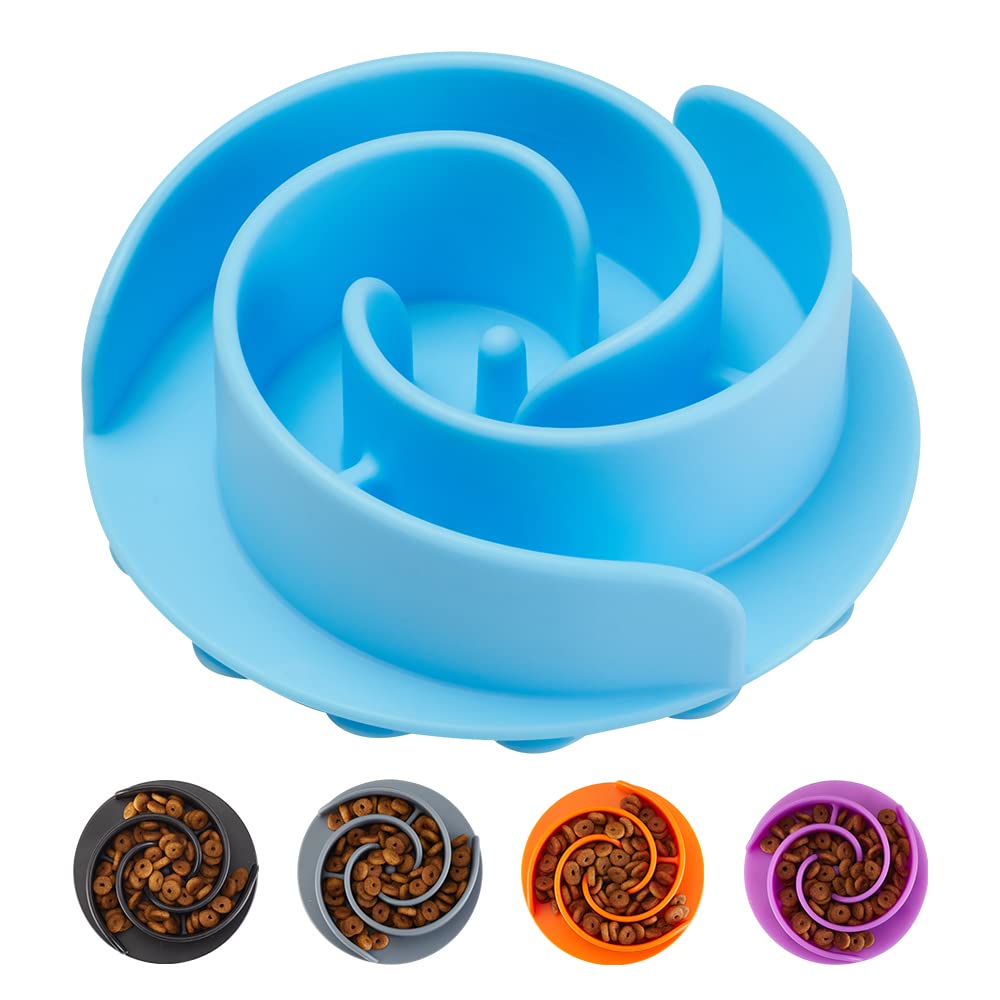 Slow Feeder Dog Bowl Insert - Soft Silicone Anti-Choking Pet Food Bowl for Small, Medium & Large Dogs | Fits Regular & Elevated Bowls | Perfect for Fast Eaters & Digestive Health | Use During Mealtime or Training Sessions