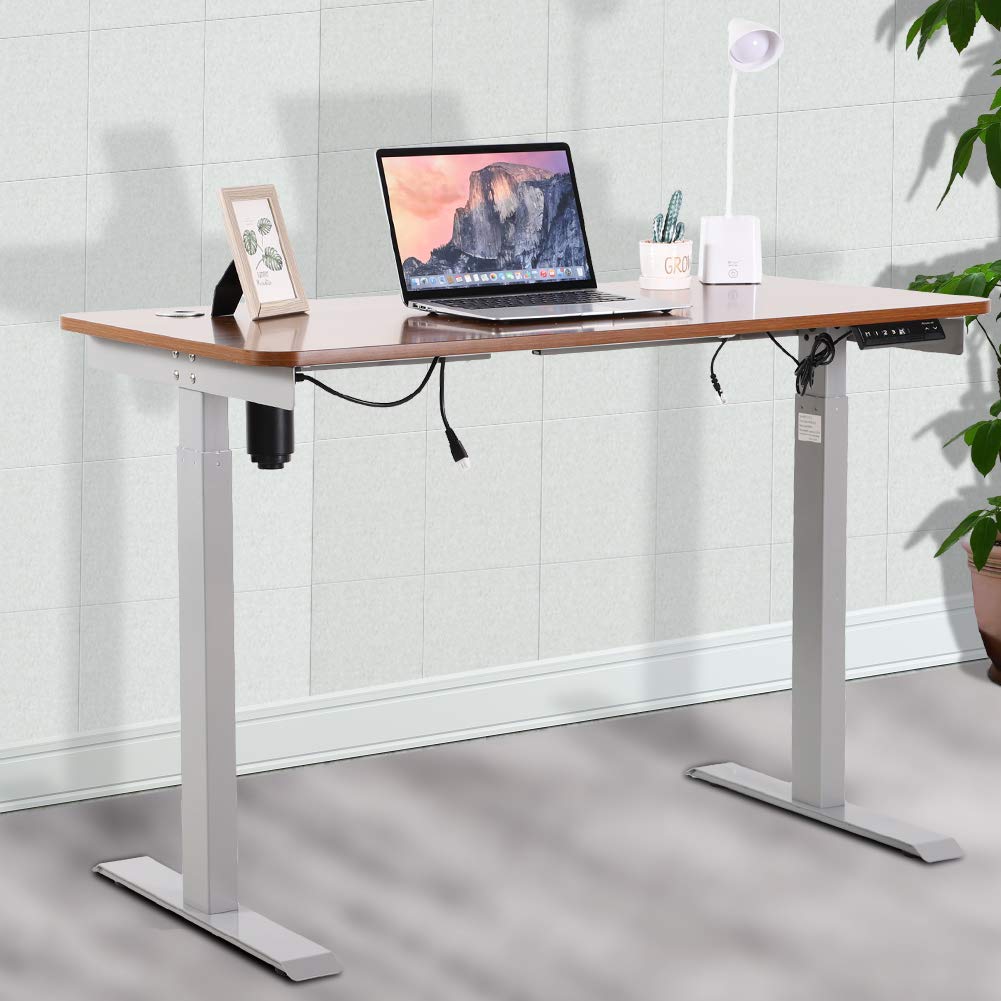 Single Motor Electric Height Adjustable Standing Desk for Home Office - 48