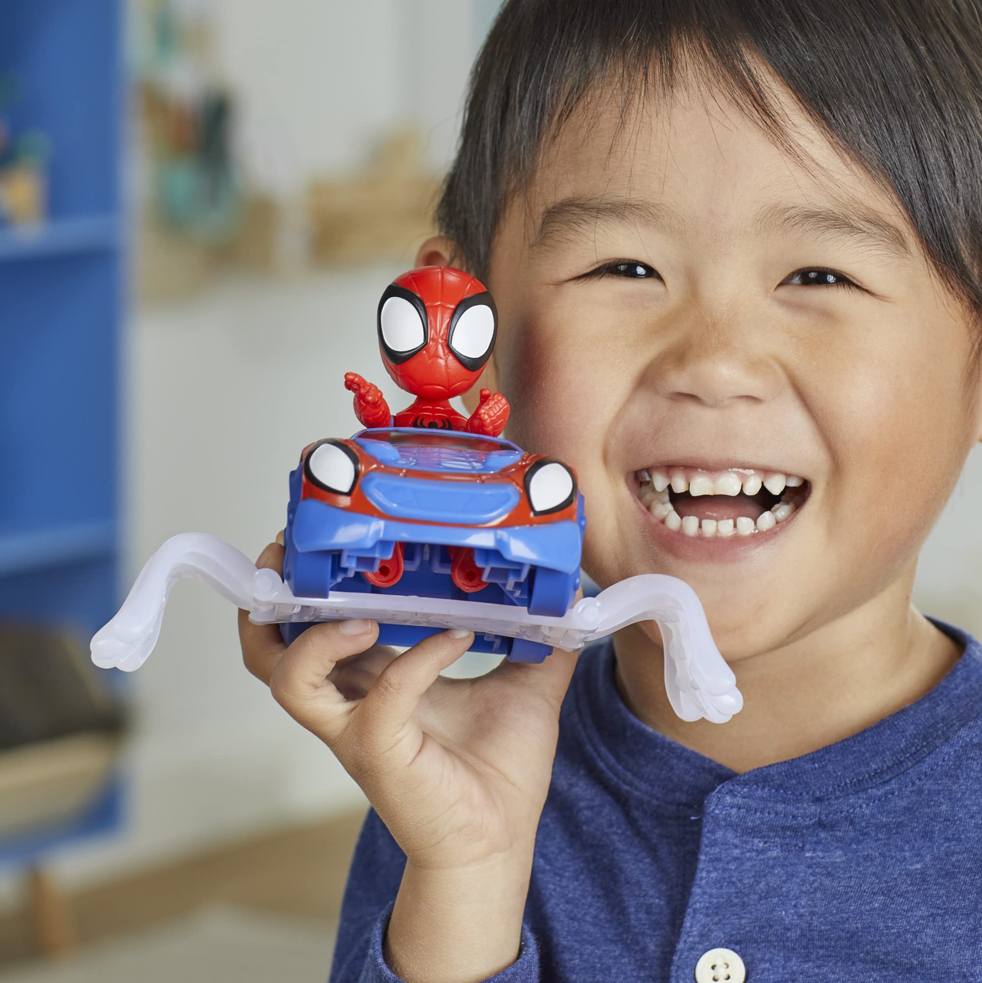 Spidey and His Amazing Friends 4-Inch Action Figure with Web Crawler Vehicle - Marvel Superhero Toy for Preschool Kids Ages 3+ | Easter Gift, Birthday Present, Pretend Play, Role-Playing Fun