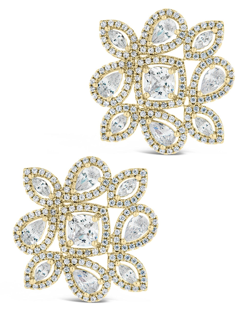 Kelsea CZ Statement Stud Earrings for Women - Sparkling Cubic Zirconia Fashion Jewelry - Perfect for Parties, Weddings & Everyday Elegance