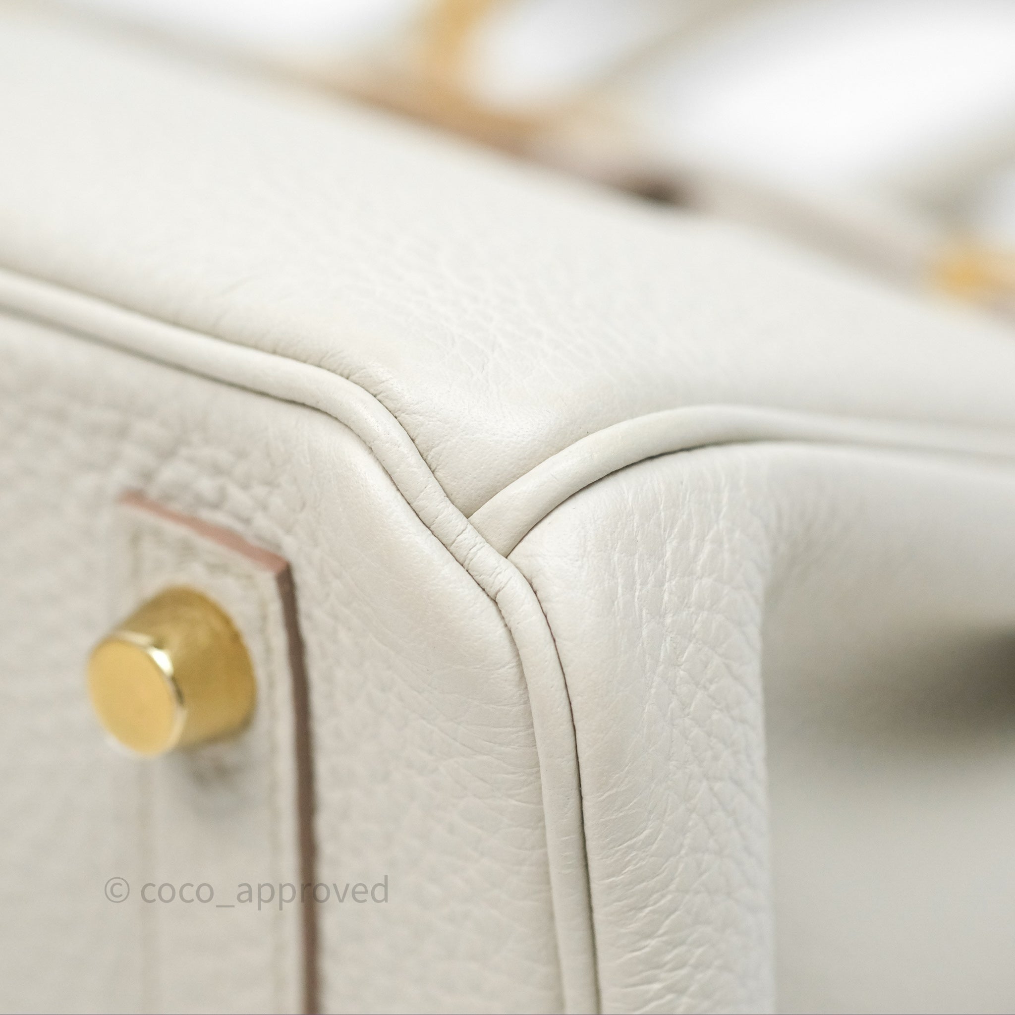 Authentic Hermès Birkin 25 Retourne Bag in Beton Togo Leather with Gold Hardware - Luxury Handbag for Women, Perfect for Office, Parties & Special Occasions