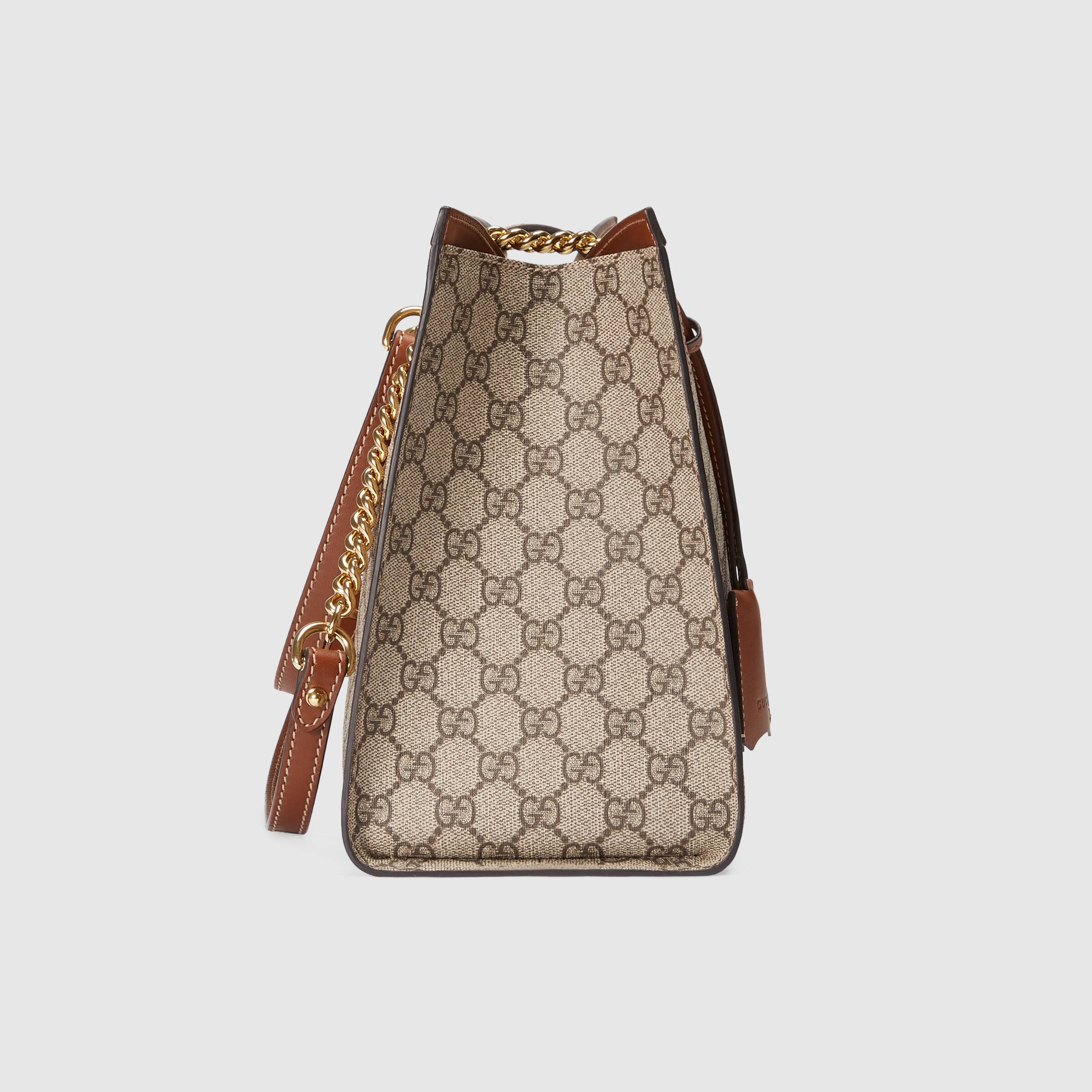 Gucci GG Marmont Padlock Medium Shoulder Bag in Beige & Ebony Brown | Luxury Crossbody Purse for Women | Perfect for Work, Travel & Evening Out