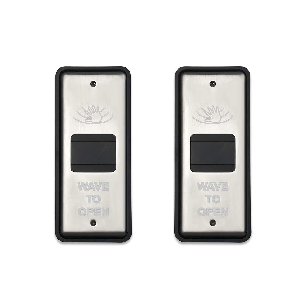 Olideauto 2PCS Contactless Door Opener Sensor Switch - Stainless Steel Touchless Wave Sensor for Automatic Doors | Ideal for Restaurants, Hospitals & Smart Homes