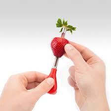 Tovolo Strawberry Huller - Stainless Steel Strawberry Corer & Stem Remover Tool for Fresh Fruit Prep - Perfect for Smoothies, Desserts, and Healthy Snacks
