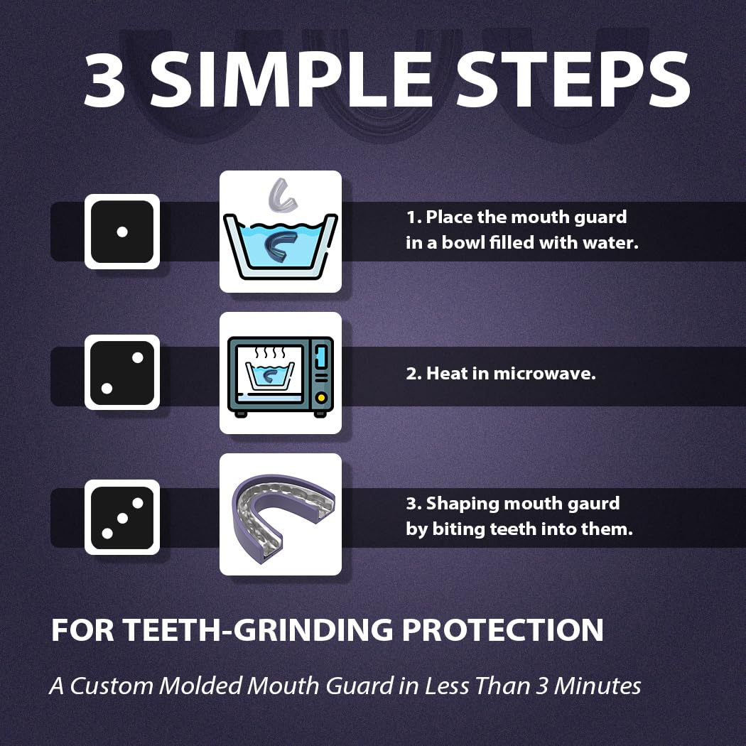 KOHEEL TG Teeth Grinding Mouth Guard for Bruxism - Comfortable & Easy to Use Dental Night Guard for Teeth Clenching - Perfect Fit for Adults (5 Pack) - Ideal for Nighttime Teeth Protection & TMJ Relief
