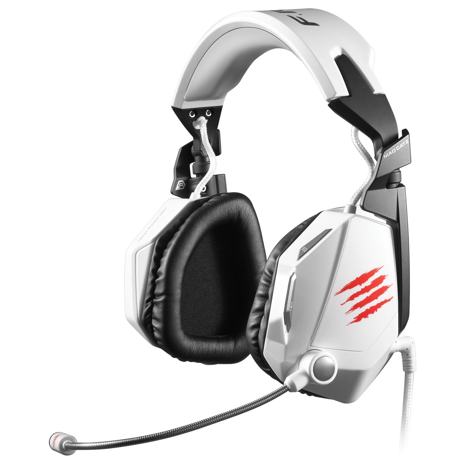Mad Catz F.R.E.Q.5 Stereo Gaming Headset for PC and Mac - White | Noise Cancelling Mic, Comfortable Ear Cushions | Perfect for Online Gaming, Streaming & Video Calls