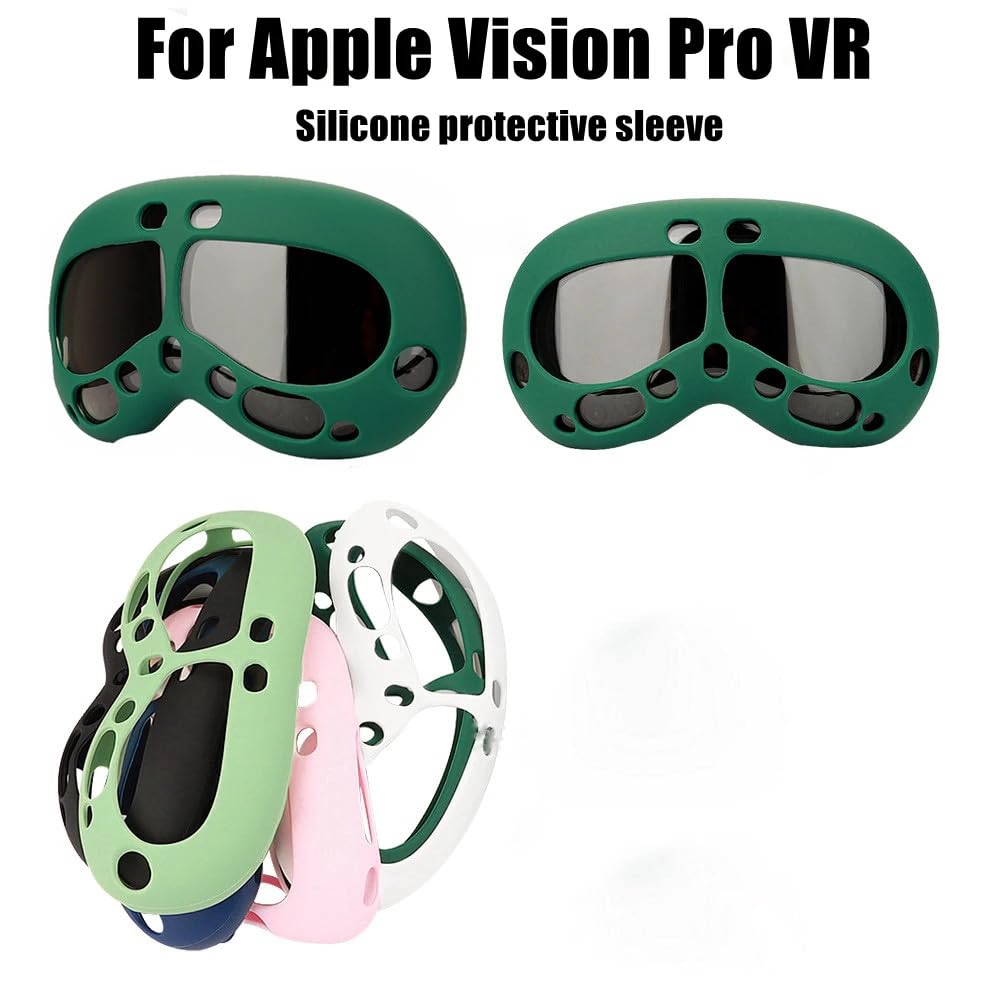 Silicone Cover Case for Vision Pro VR Headset - Anti-Scratch, Dustproof & Shockproof Protective Cover for VR Glasses (Pink) - Perfect for Travel, Gaming & VR Headset Storage