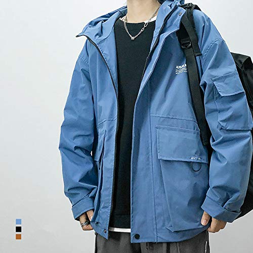 Japanese Streetwear Loose Plus Size Hooded Jacket for Men - Autumn Black Harajuku Style Coat | Korean Fashion Outerwear for Casual Wear, Street Style & Urban Outfits